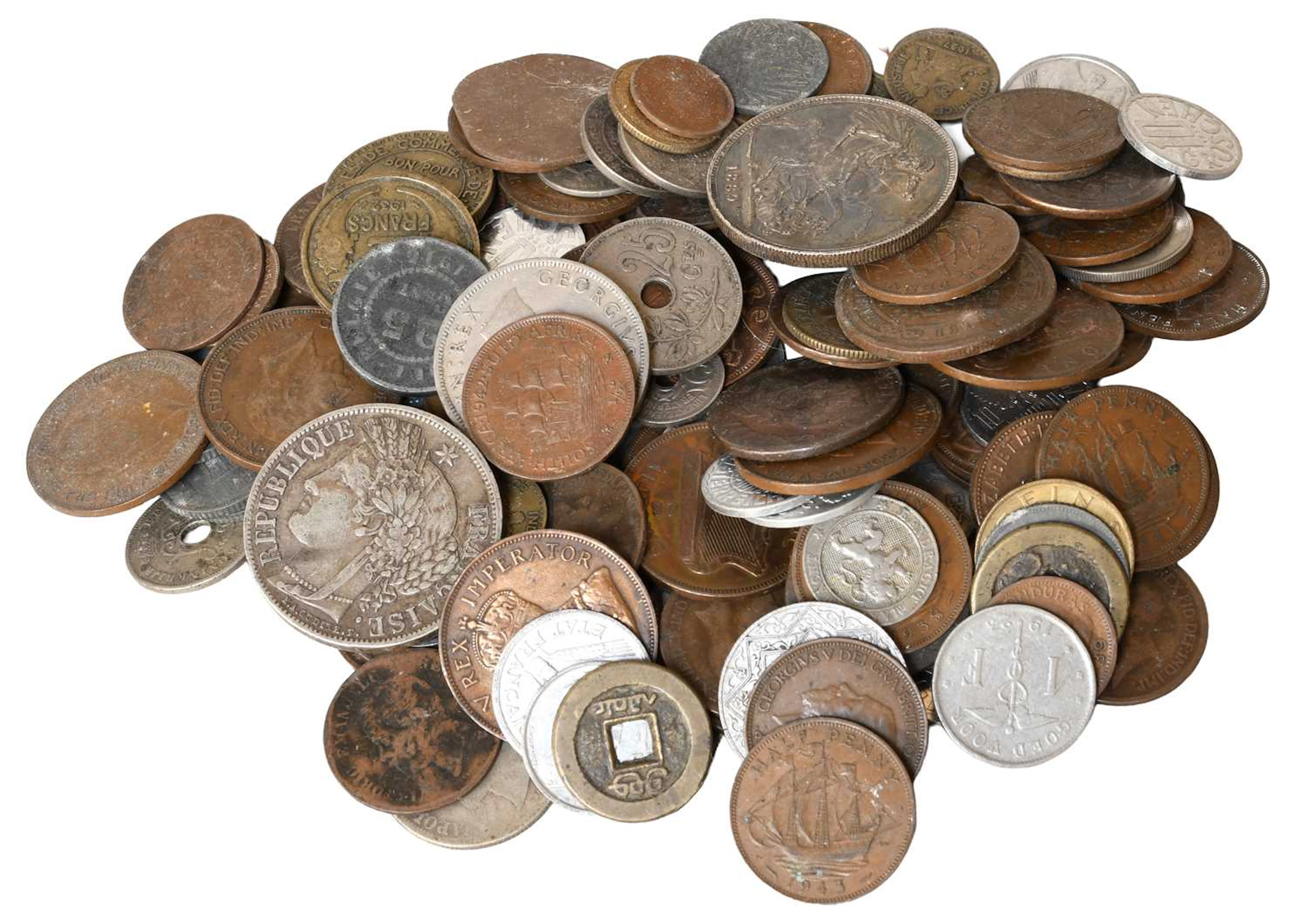 A Small Collection of British and European Coins