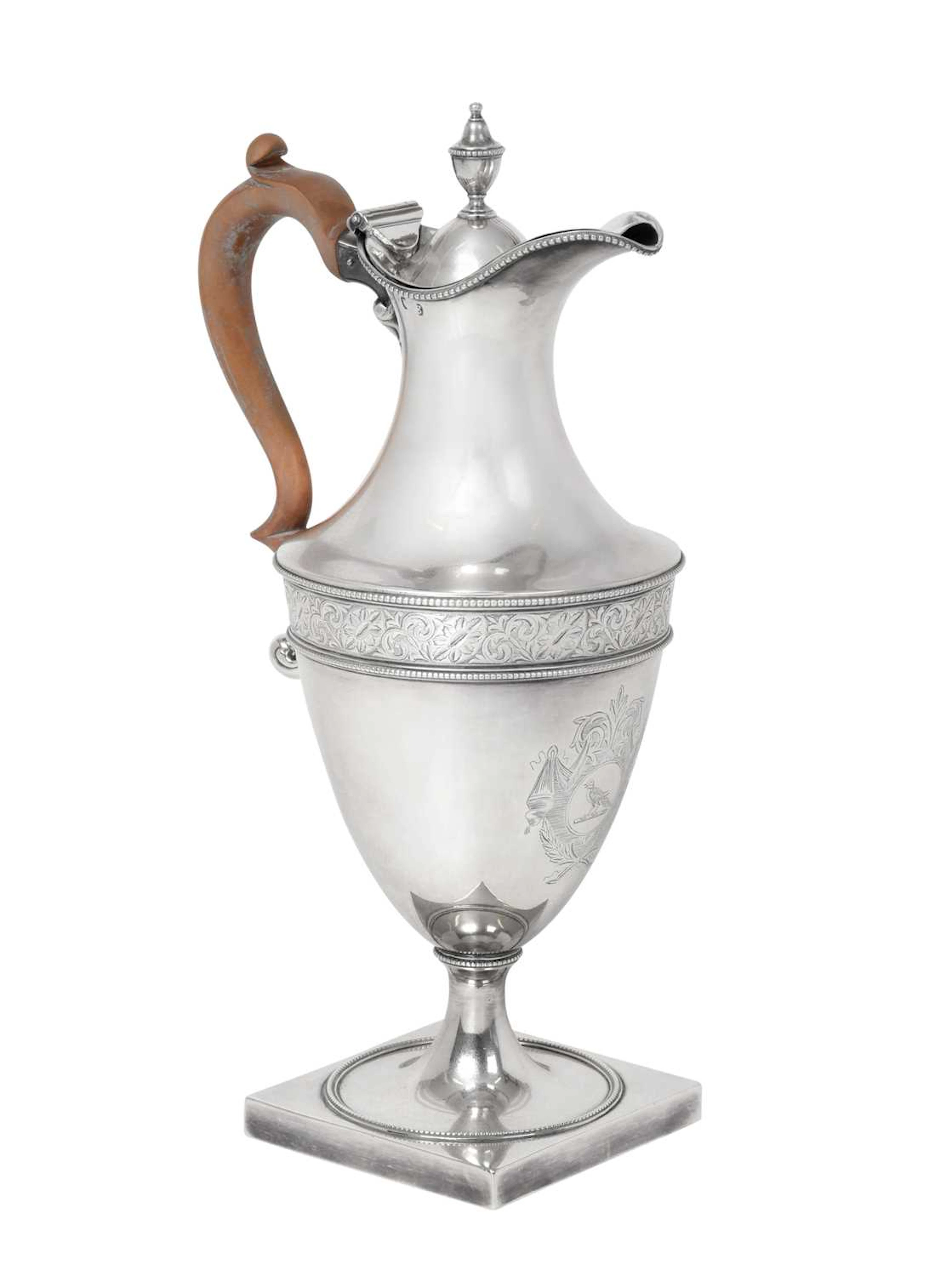 A George III Silver Hot-Water Jug by Hester Bateman, London, 1782