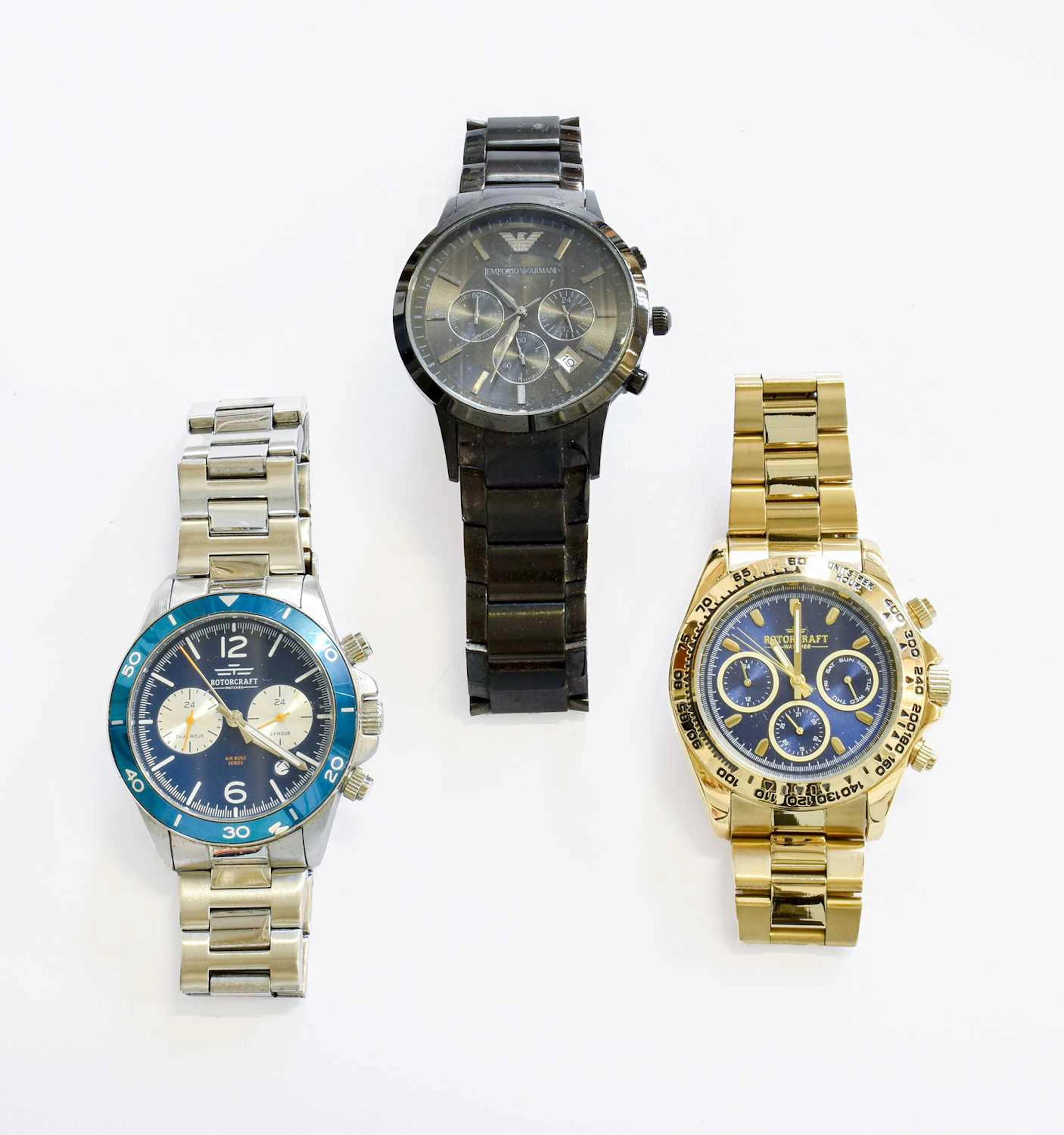 A Emporio Armani Quartz Chronograph Wristwatch, with Armani box and