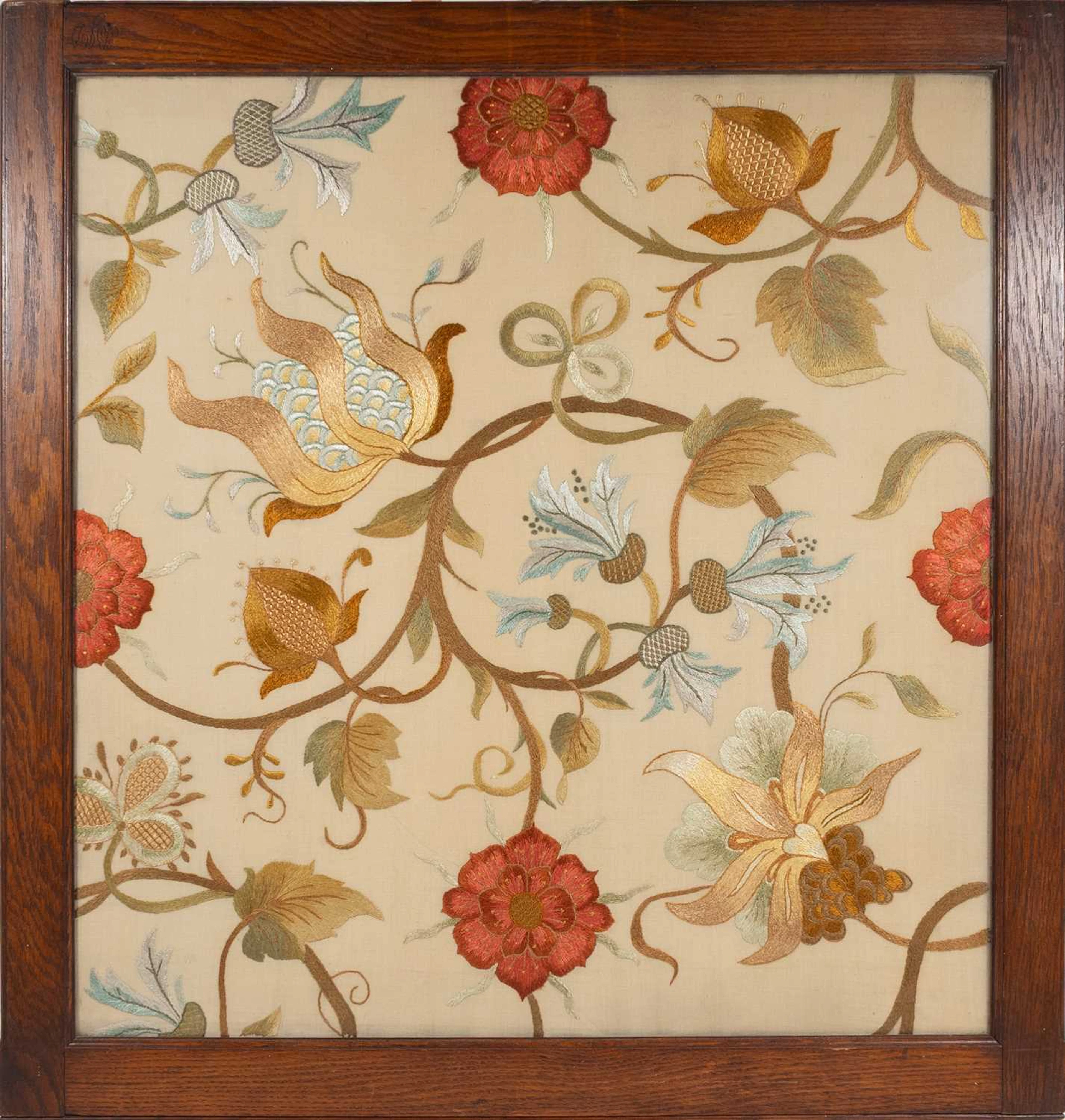 Early 20th Century Arts and Crafts Style Silk Embroidery Possibly