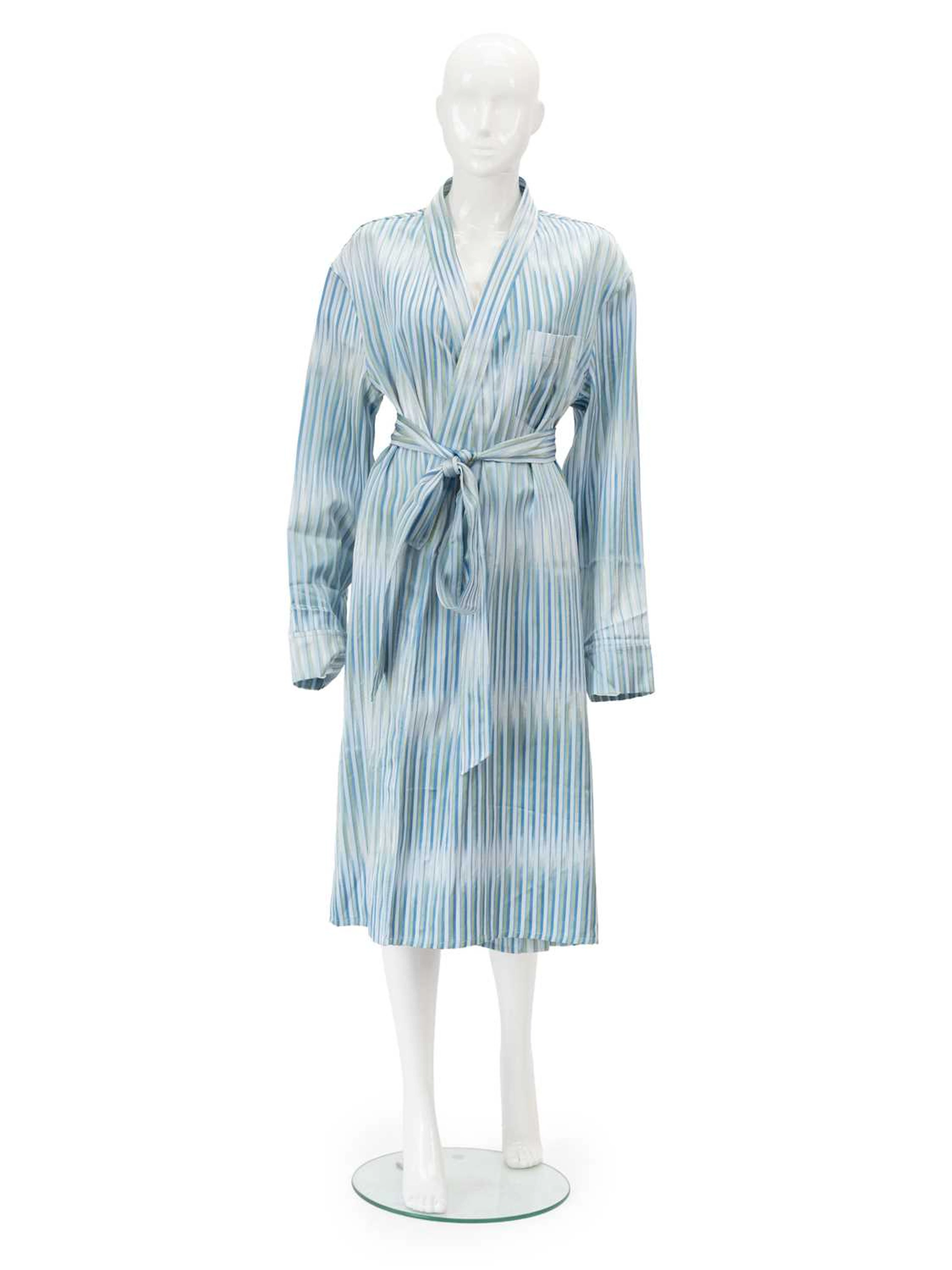 Dior Homme Blue and Green Kutnu Robe by Kim Jones, Summer 2023, Sample