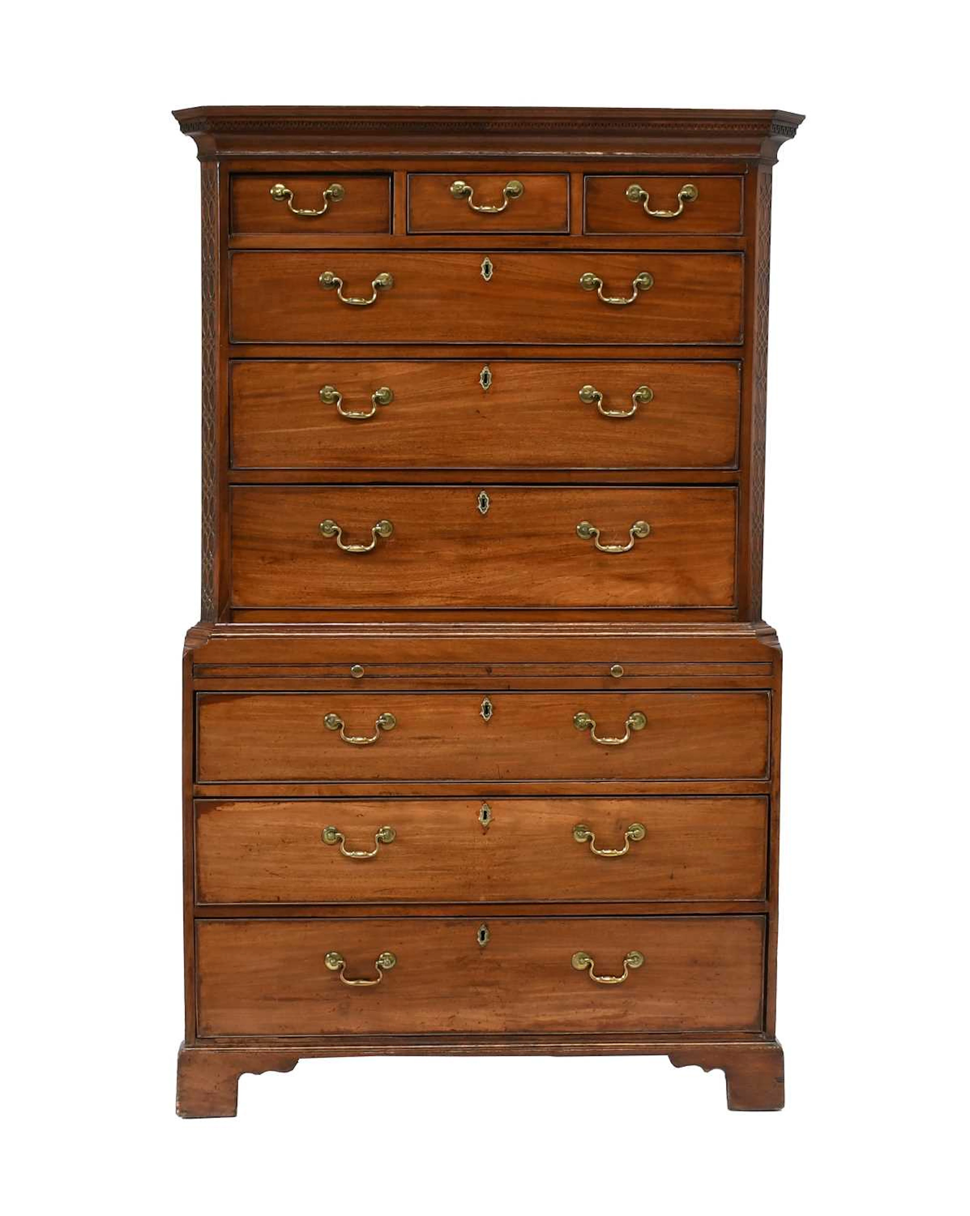 A George III Mahogany Chest on Chest, circa 1780