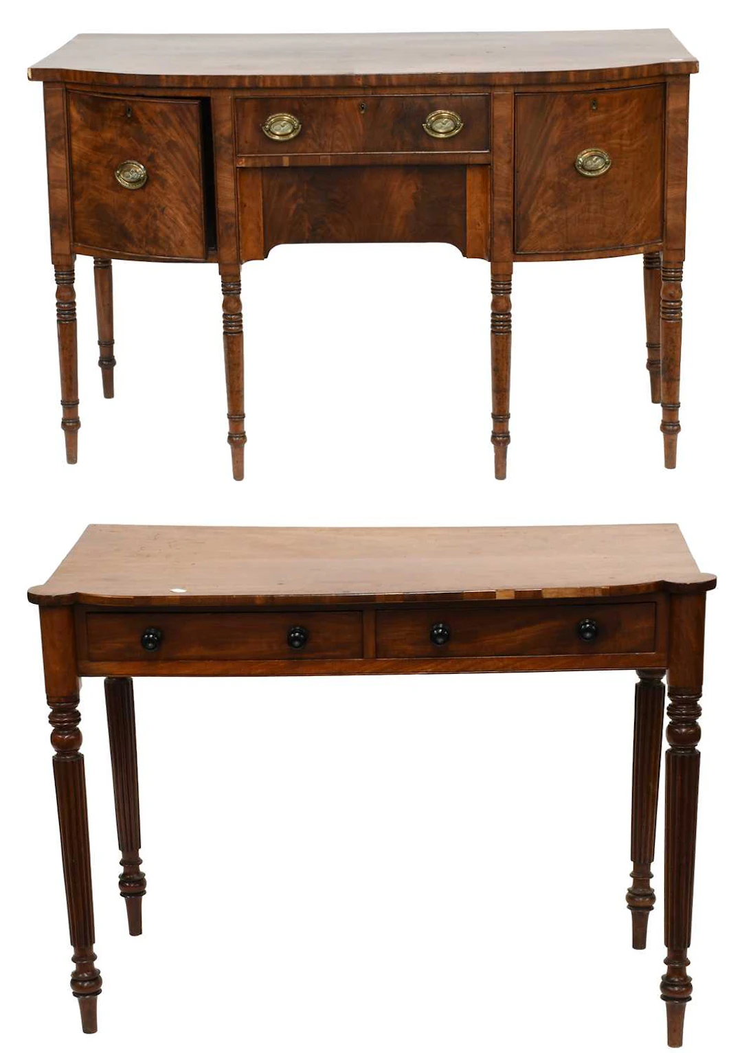 A George III Mahogany Bow Front Sideboard
