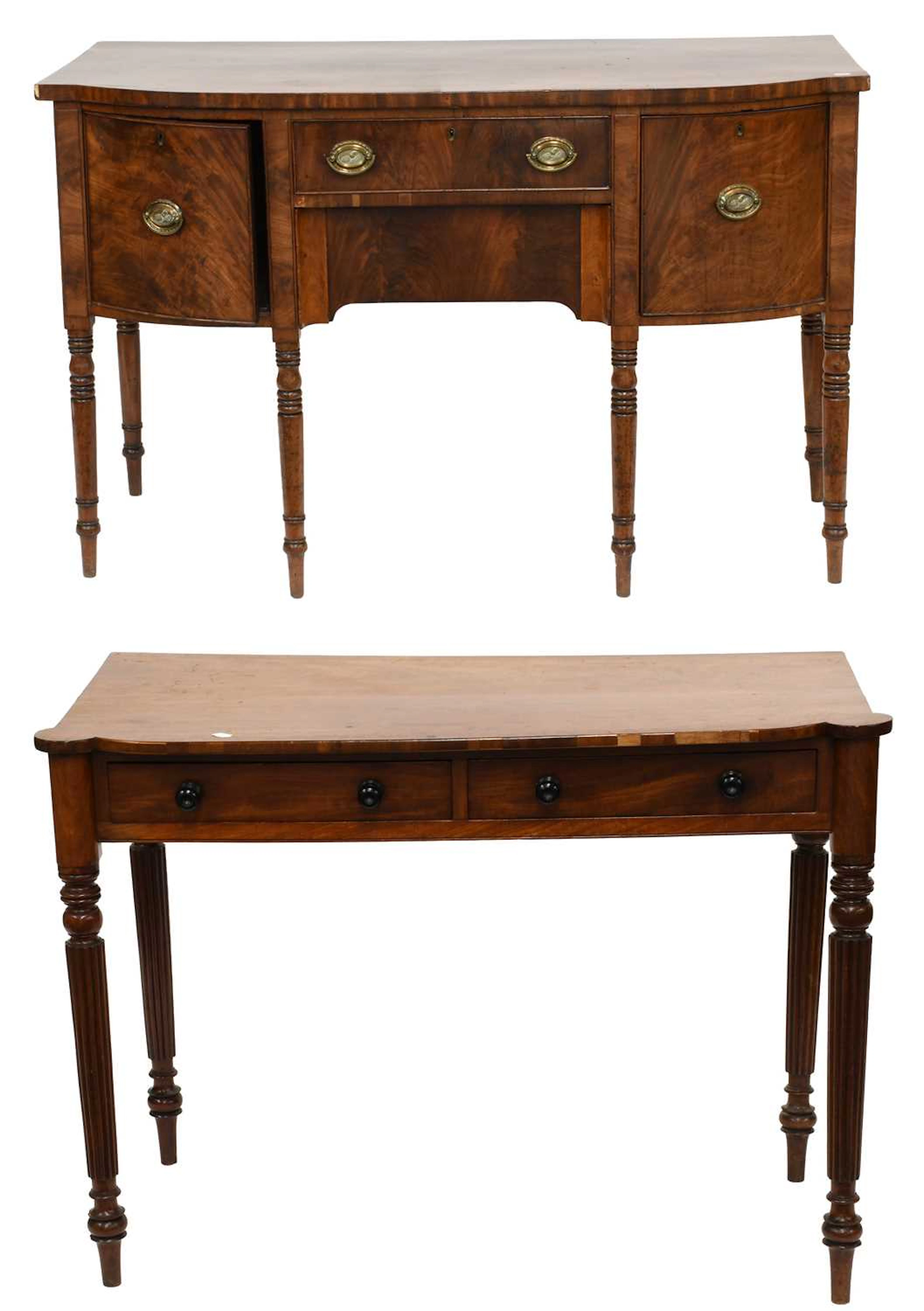 A George III Mahogany Bow Front Sideboard
