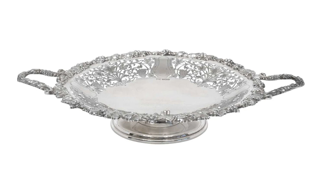 A George VI Silver Pedestal Dish by Walker and Hall, Sheffield, 1937