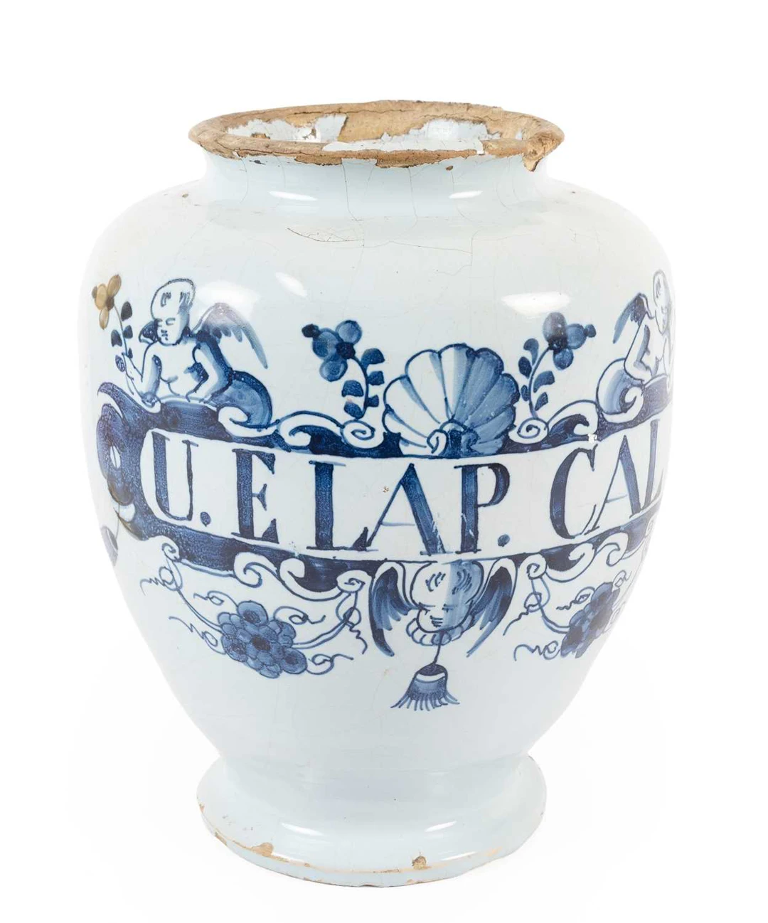 An English Delft Drug Jar, probably London, circa 1750