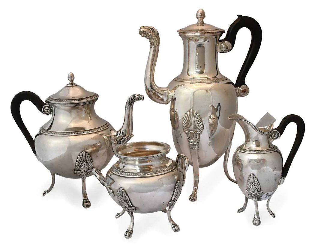 A Four-Piece French Silver Plate Tea and Coffee-Service, by Boulenger