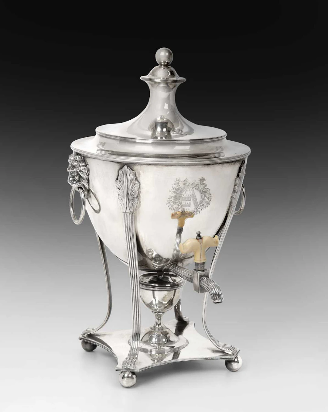 A George III Silver Tea-Urn by John Robins, London, 1788, by John