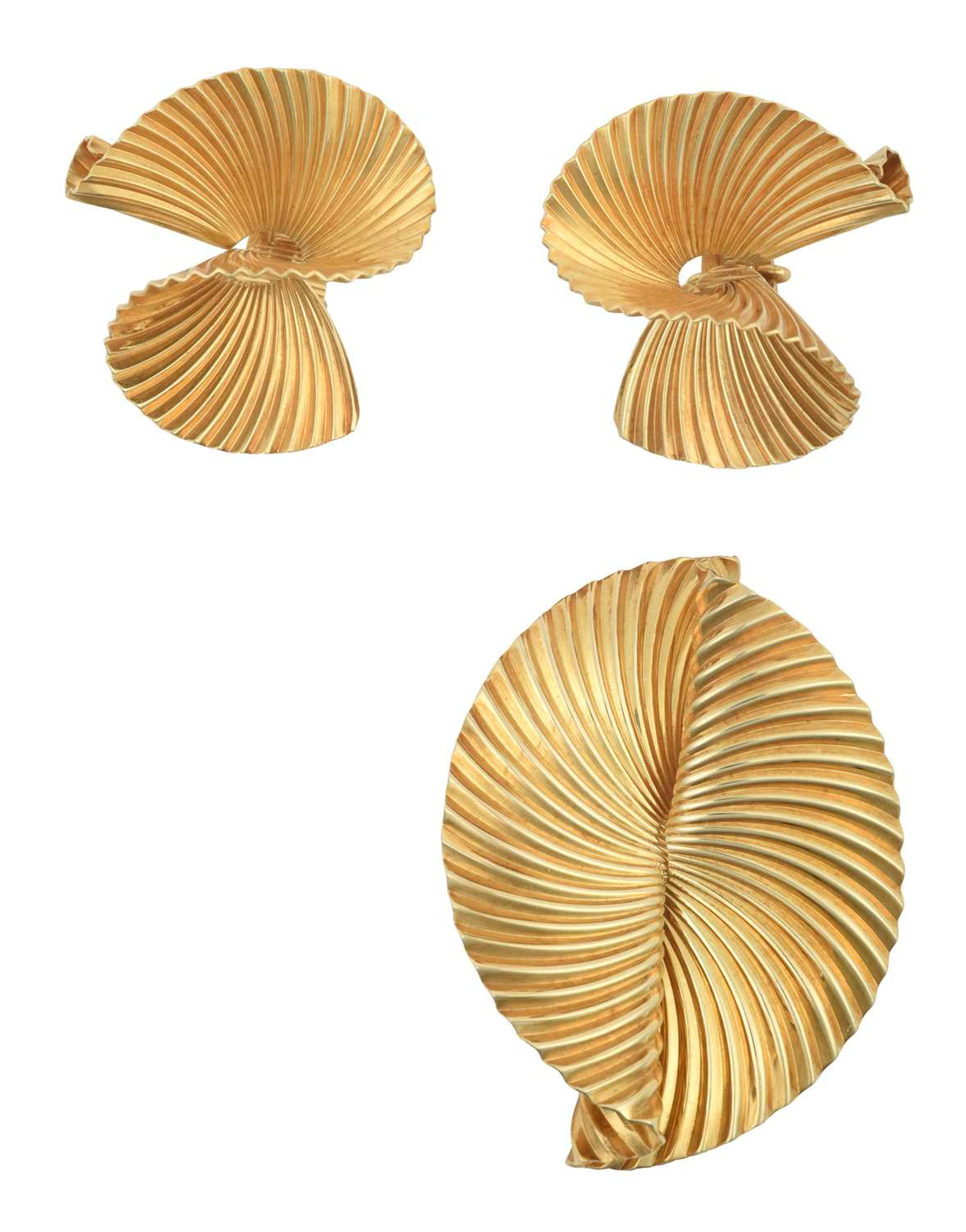 A Brooch and A Pair of Similar Earrings, by Tiffany & Co.