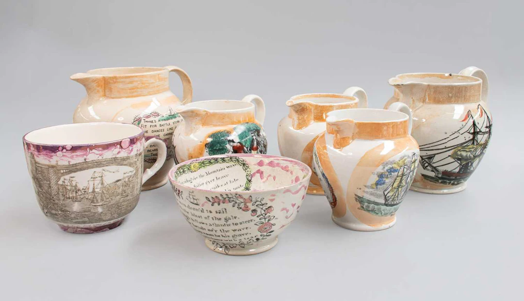 A Group of Sunderland Lustre Pottery, 19th century