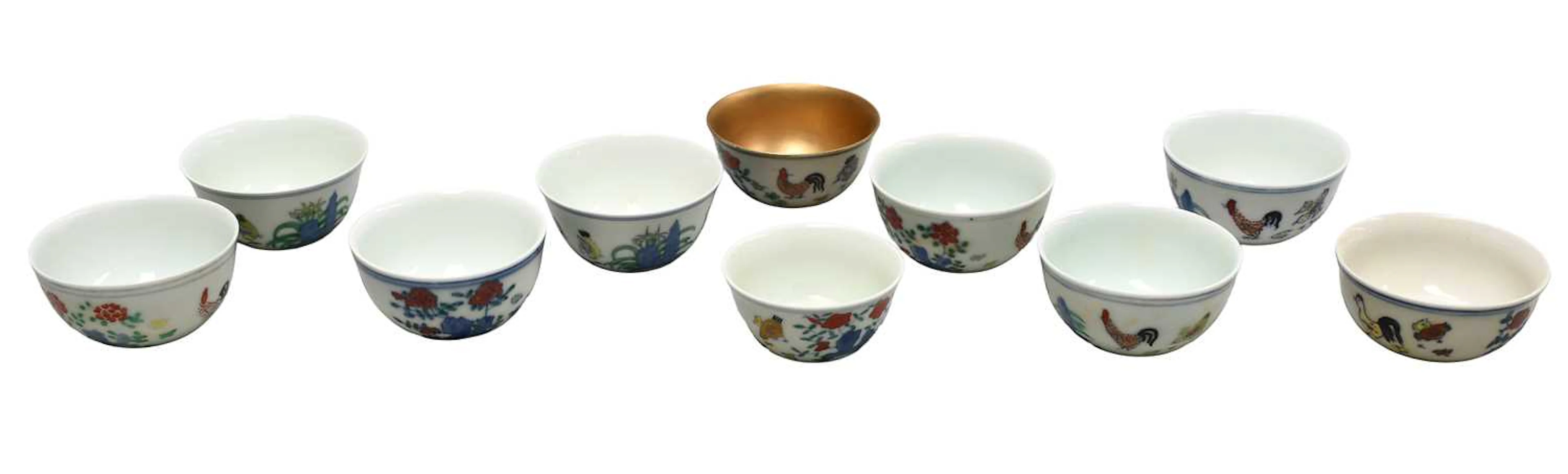 A Collection of Chinese Porcelain Tea Bowls