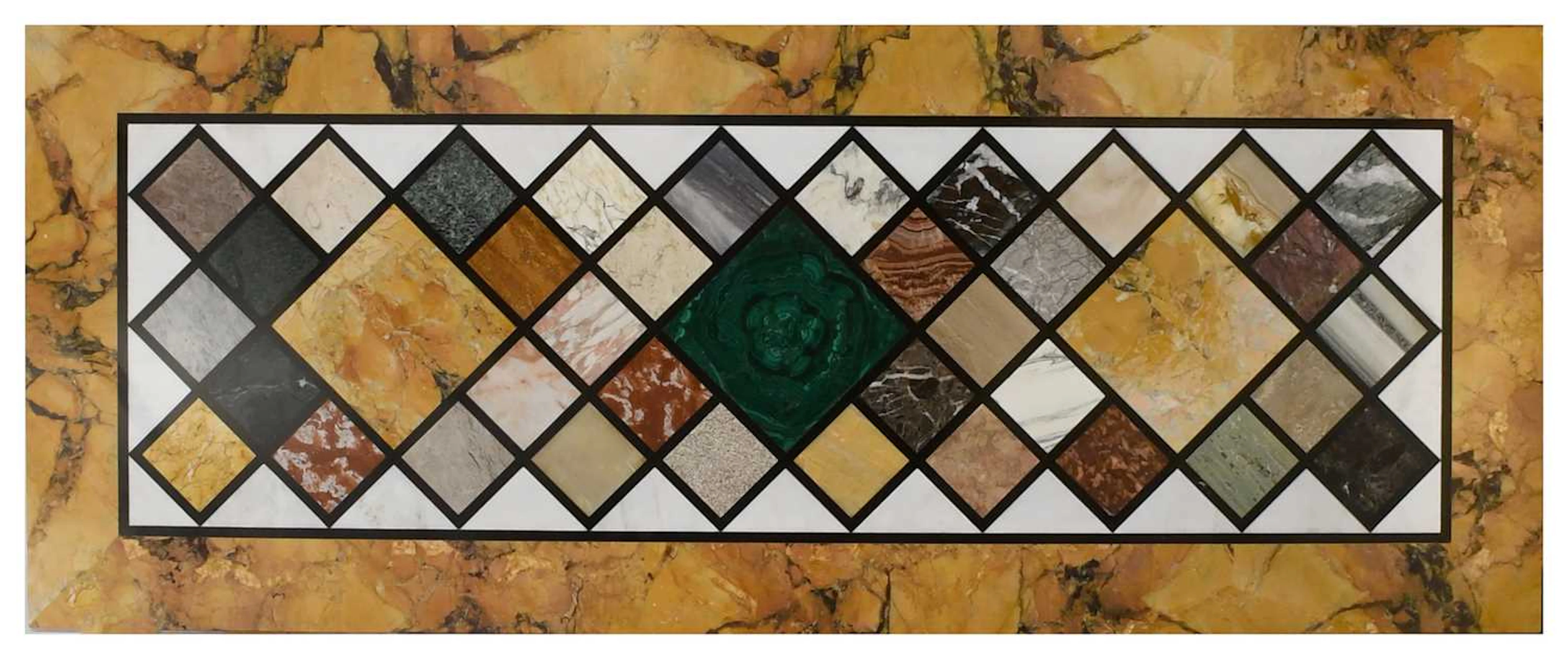 A 20th Century Grand Tour-Style Specimen Marble Table Top