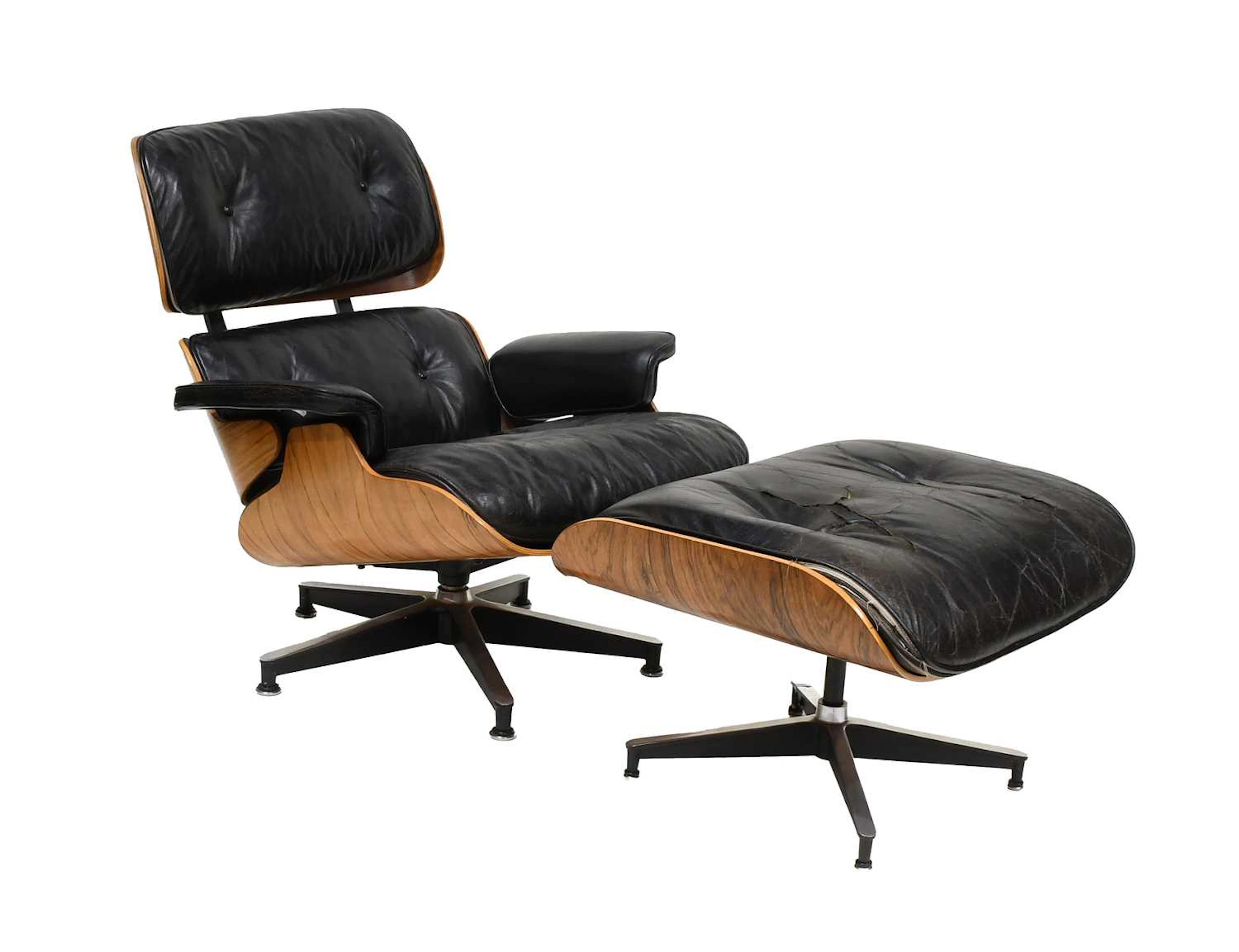 Lounge Chair and Ottoman, circa 1970s