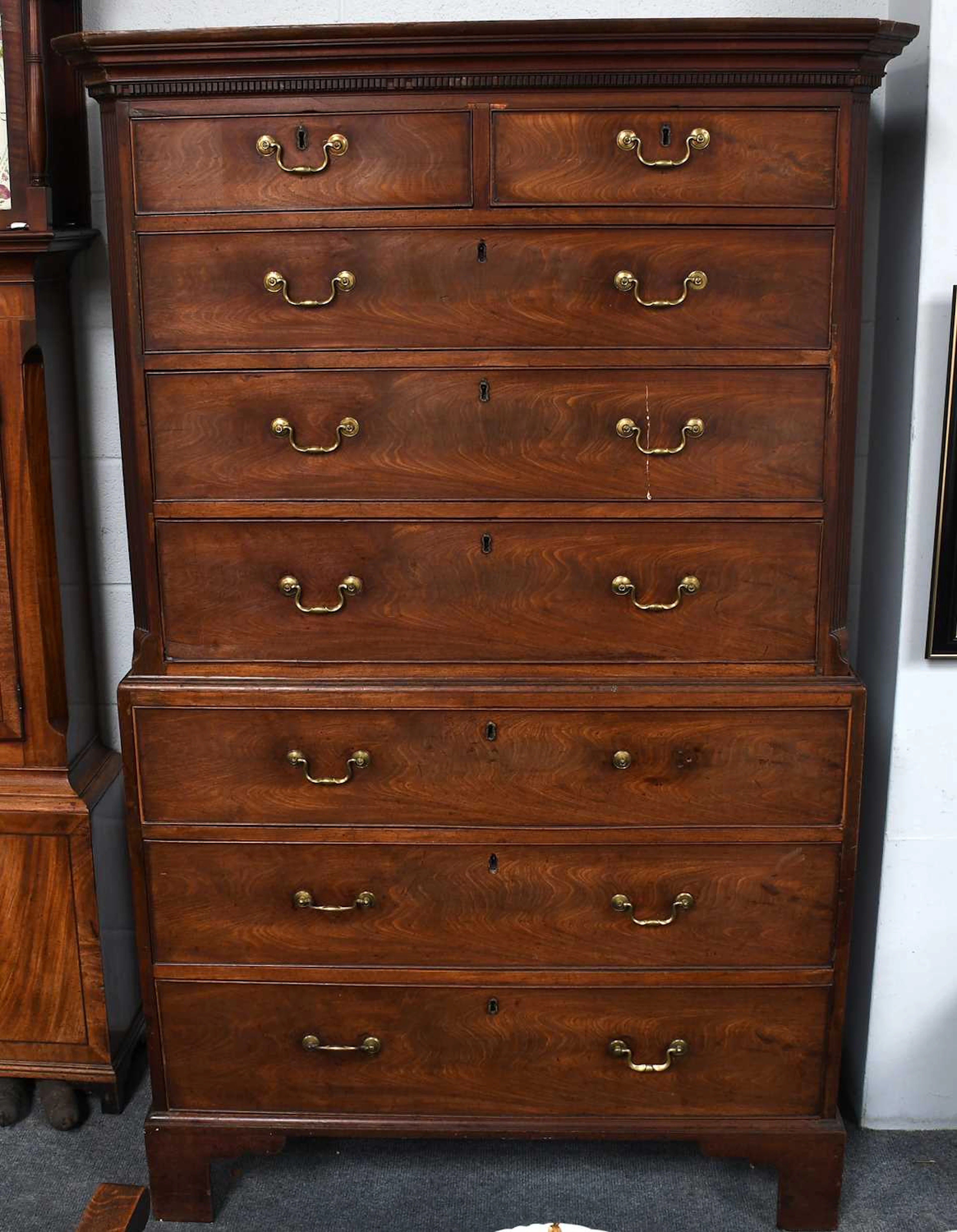 A George III Mahogany Chest on Chest