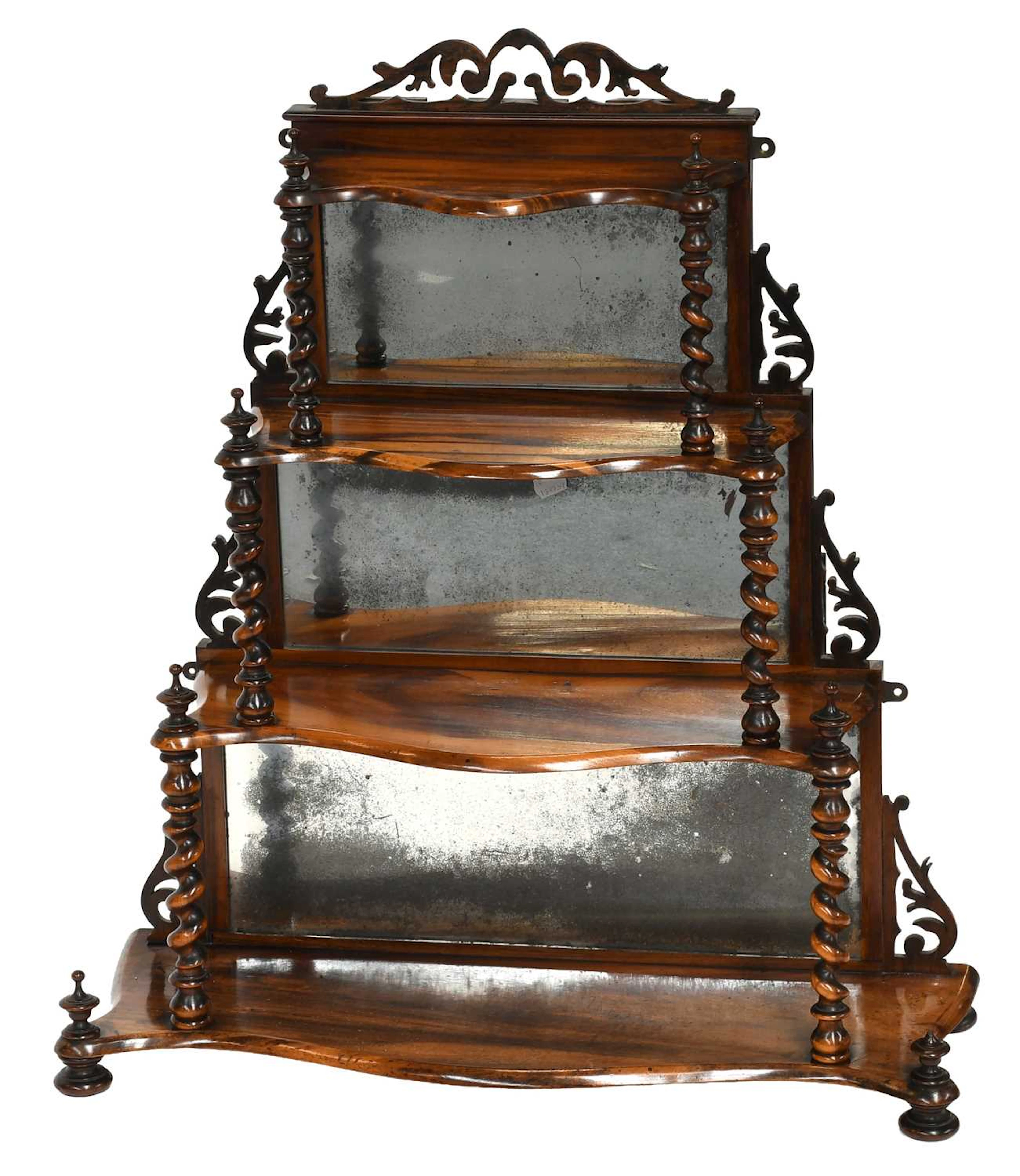 A Victorian Spiral Twist Display Whatnot