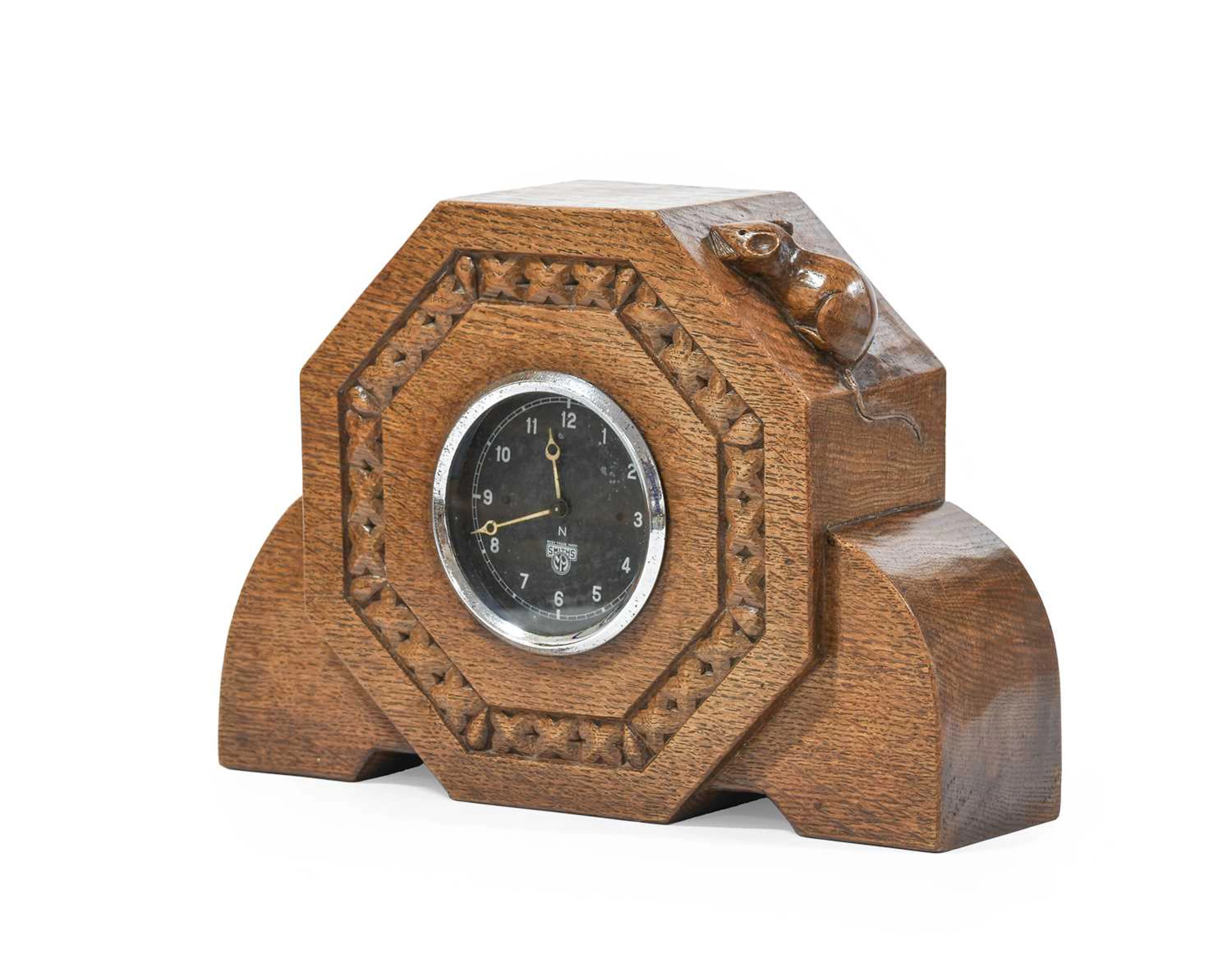 Robert Mouseman Thompson (1876-1955): An English Oak Mantel Clock