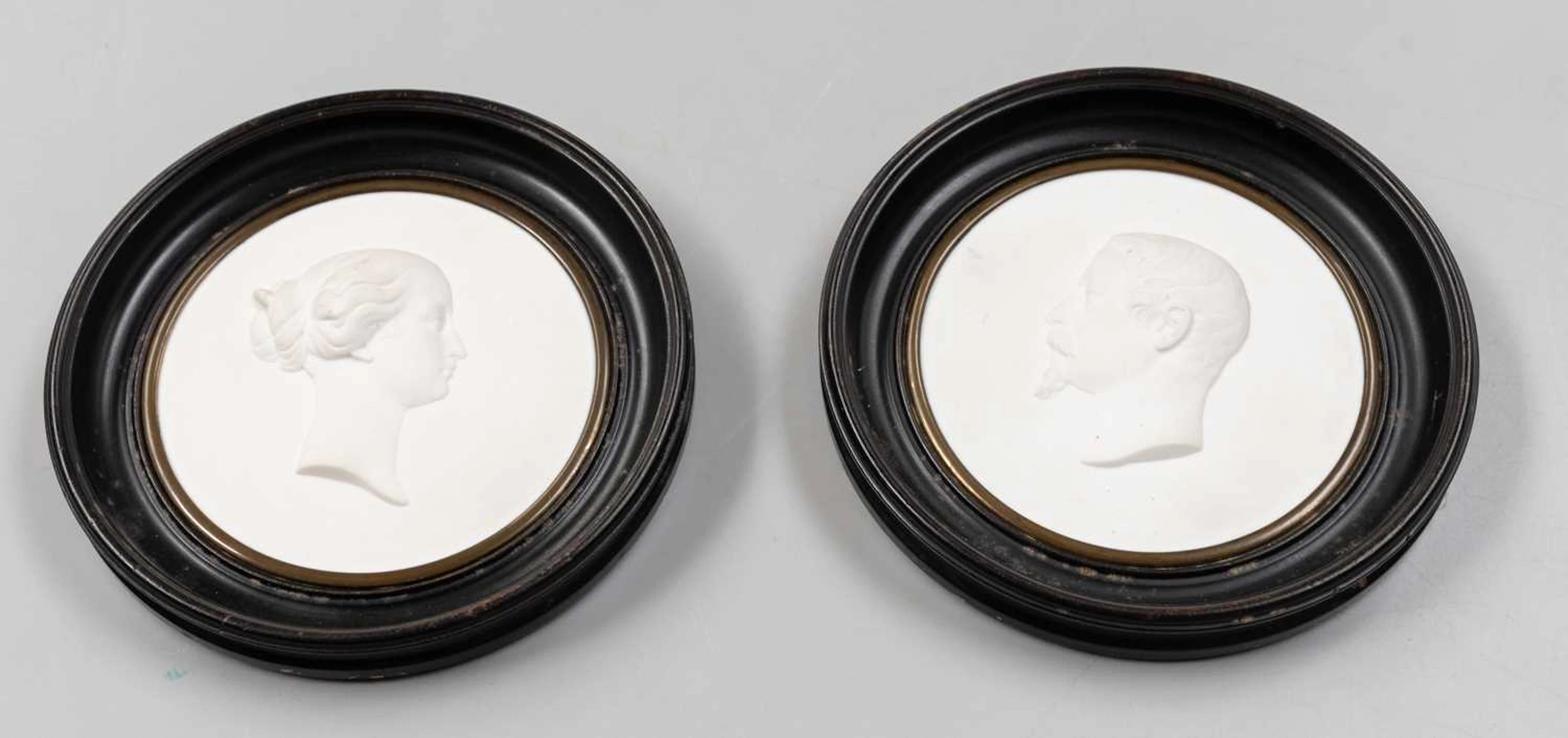 A Pair of Sèvres Biscuit Porcelain Plaques, 1865