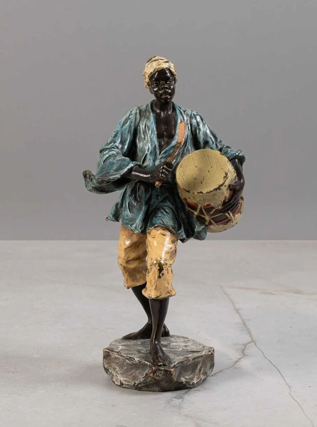 Franz Xavier Bergmann (1861-1936): A Cold-Painted Bronze Figure of