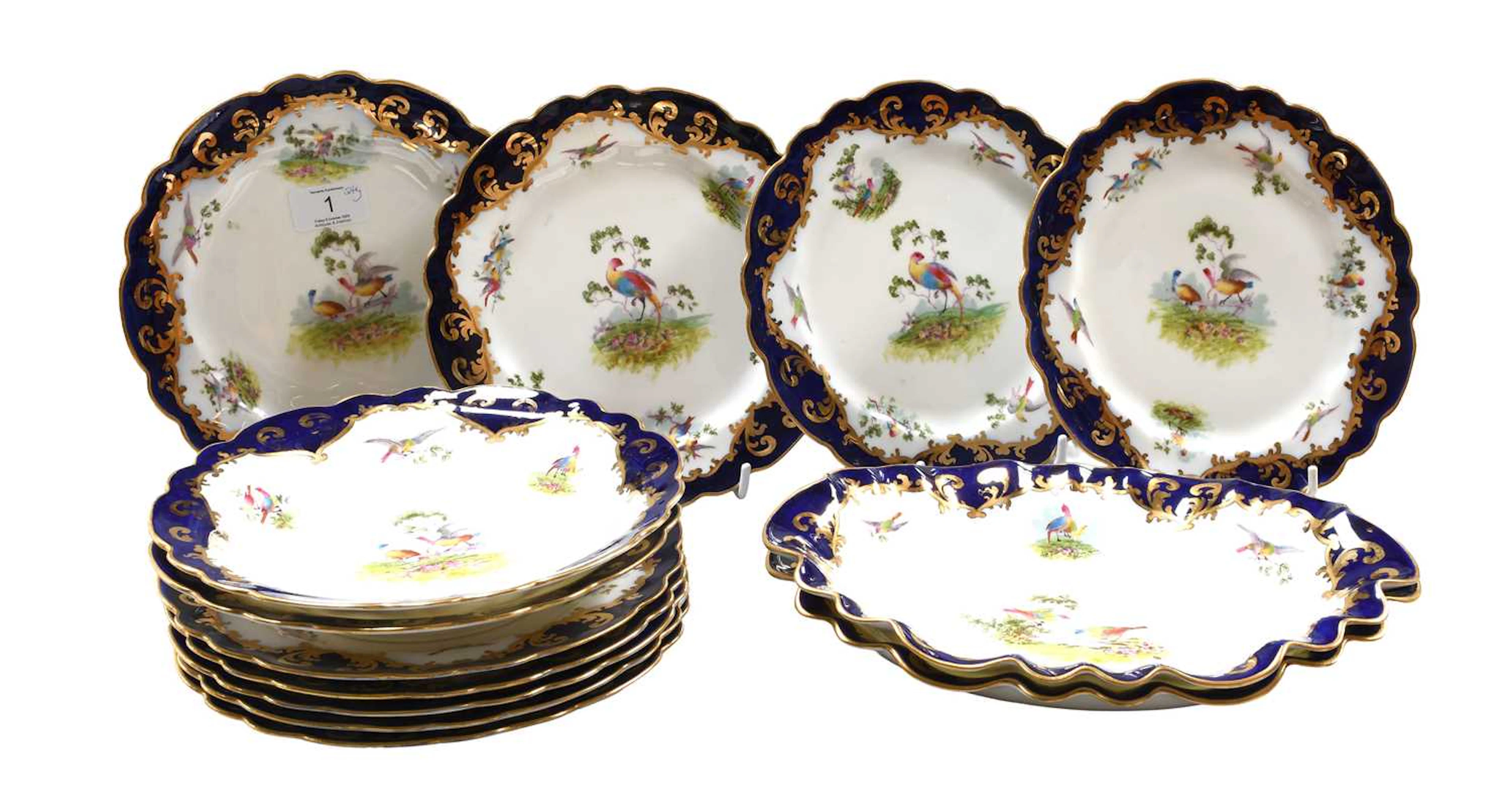 An English Porcelain Dessert Service