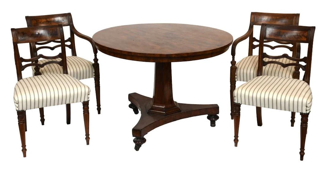 A Regency Mahogany Circular Breakfast Table