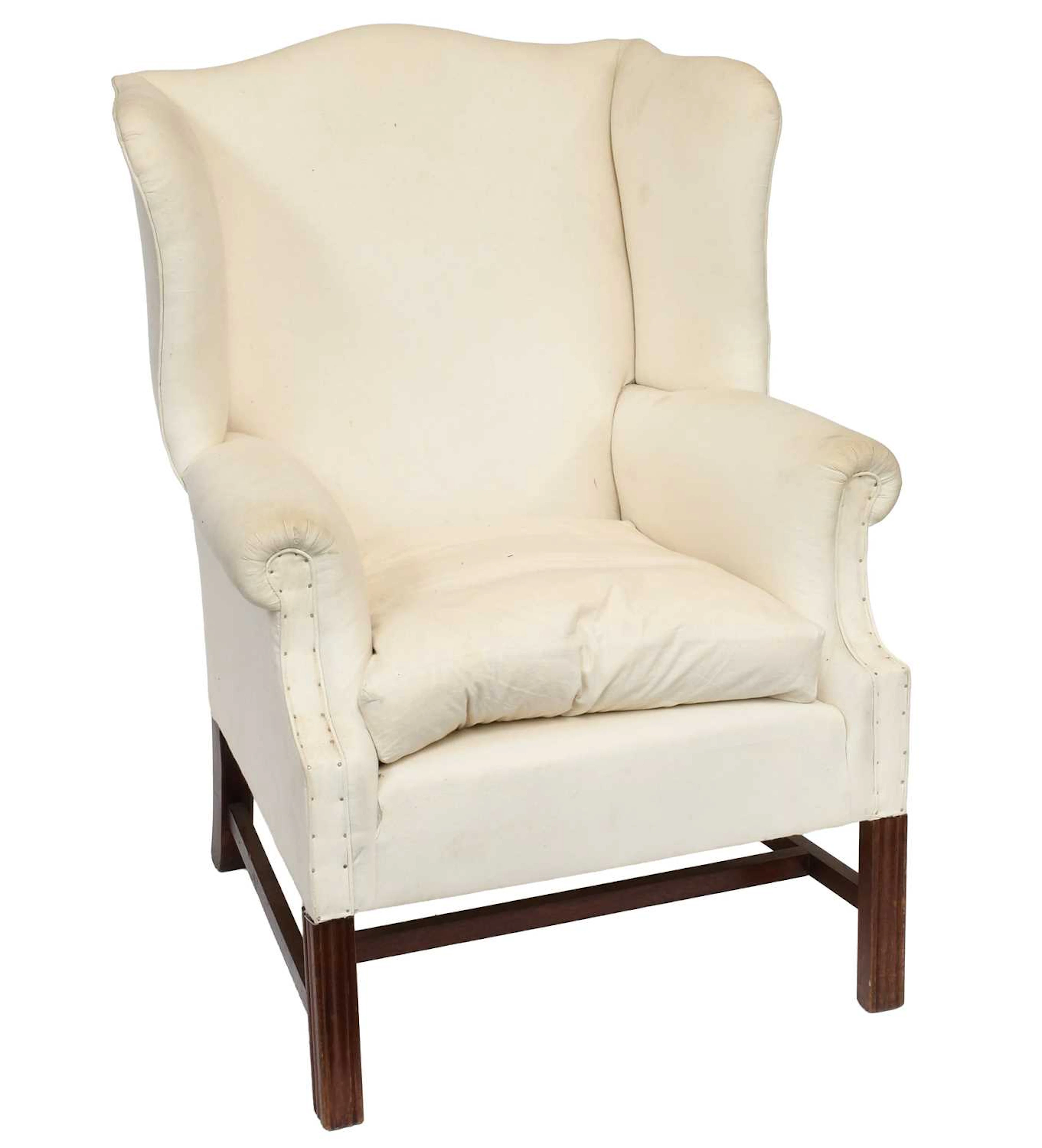 A George III Style Wing Chair, 20th century