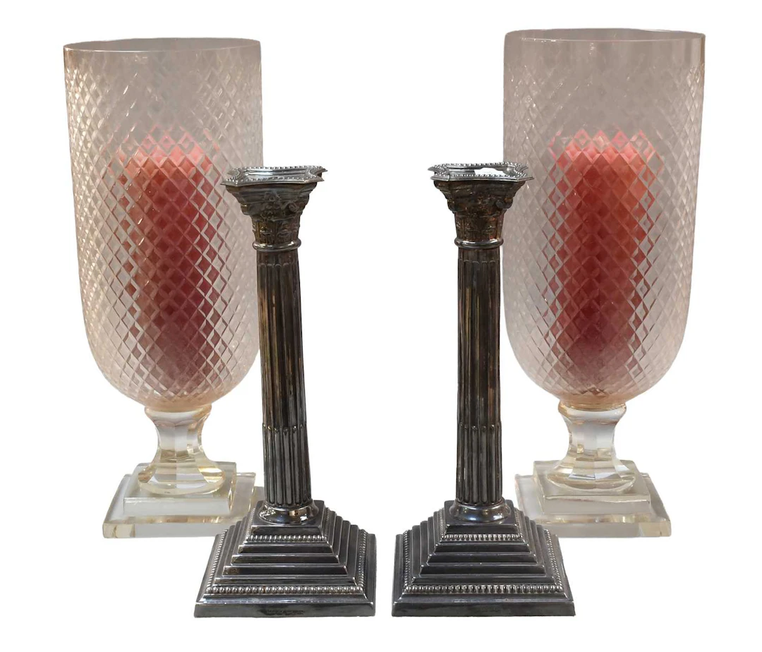 A Pair of Elizabeth II Silver Candlesticks, by D. J. Silver Repairs