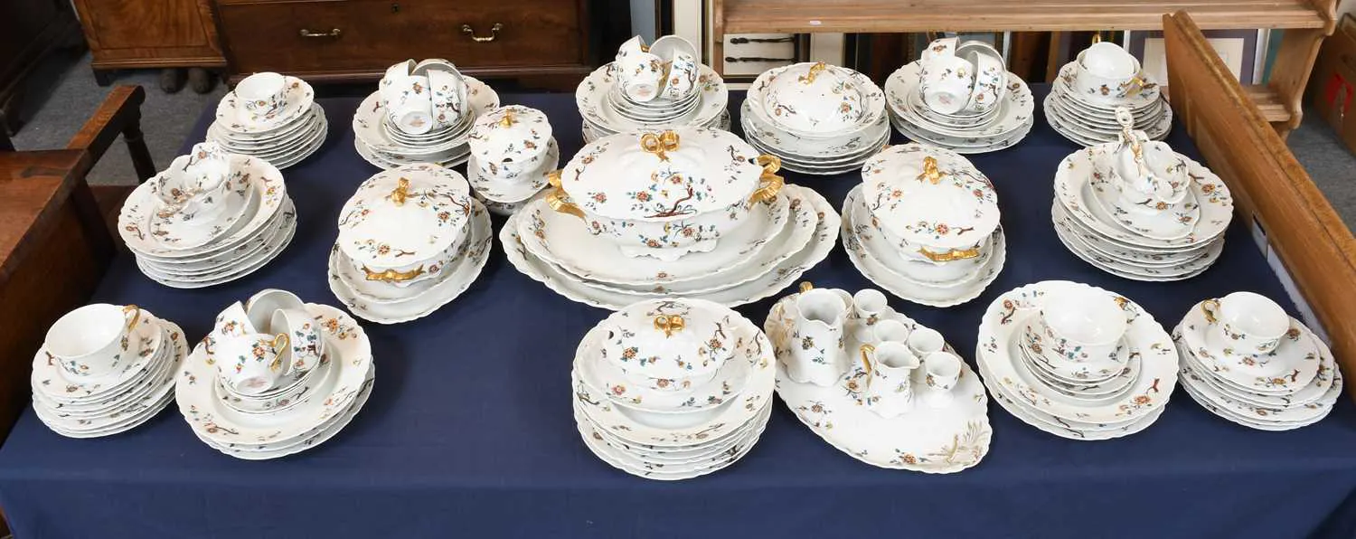 A Haviland Limoges 12 Place Porcelain Dinner, Tea and Coffee Service