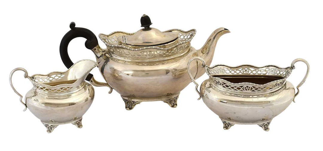 A George V Silver Tea-Service, by, Ackroyd Rhodes, London, 1911, Retailed