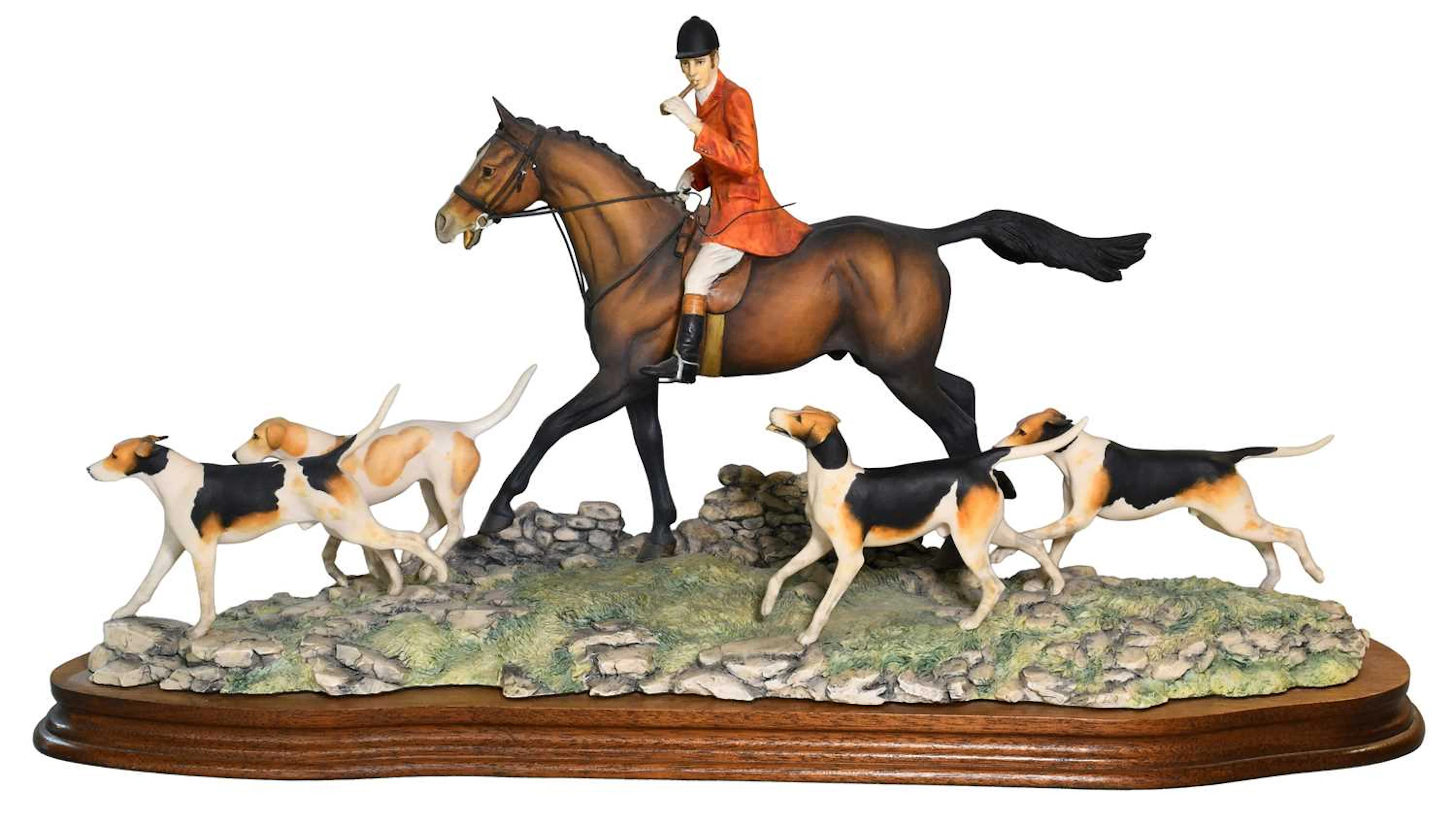 Border Fine Arts 'Gone Away' (Mounted Huntsman and four Hounds)