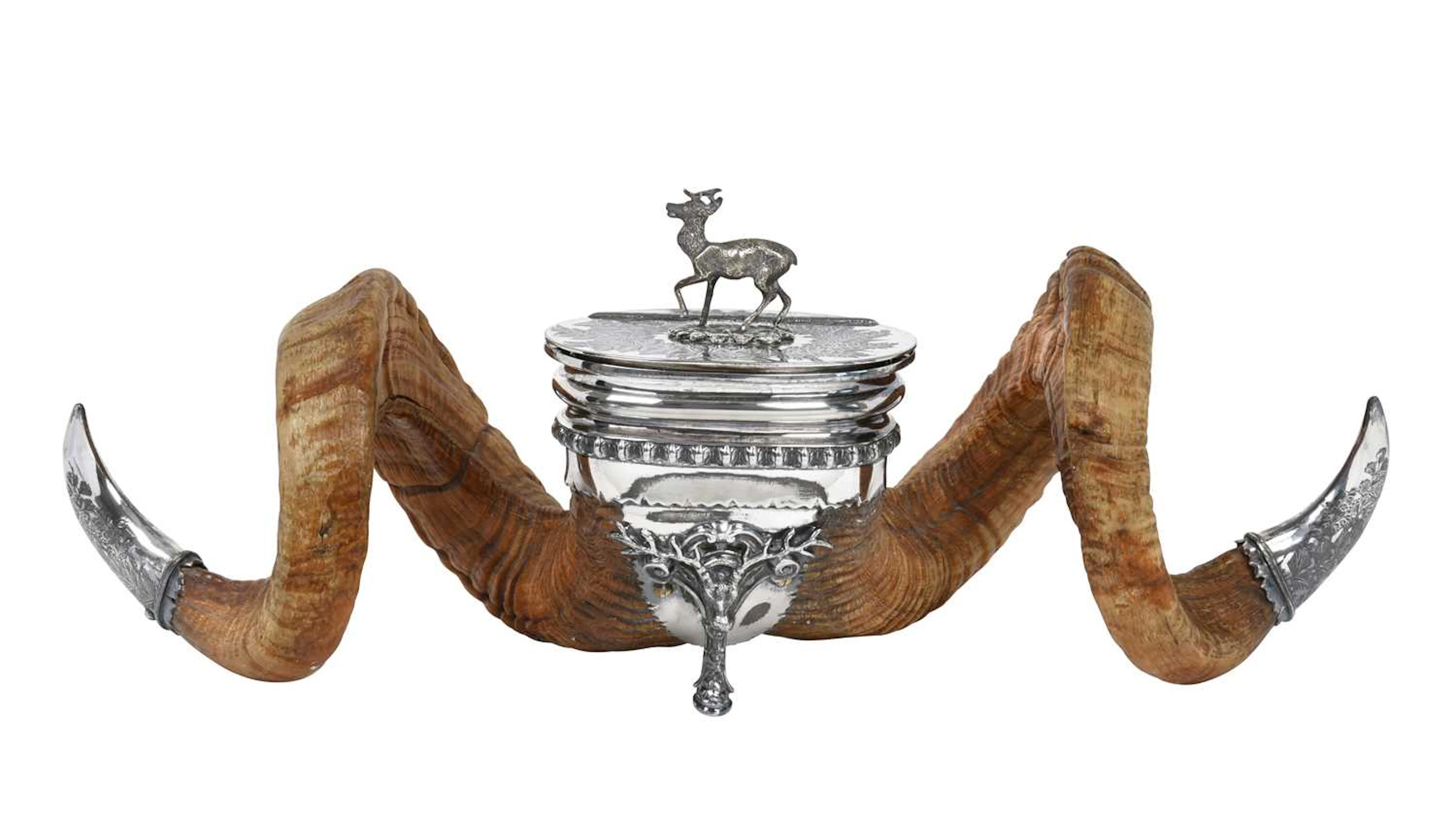 A Scottish Provincial Silver Plate-Mounted Inkwell by Ferguson and