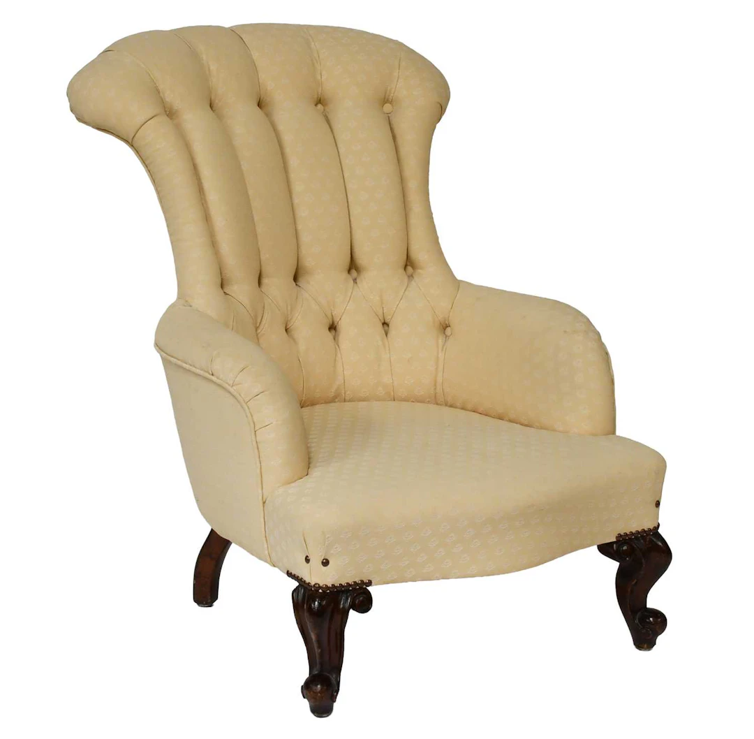 A Buttoned Nursing Chair, 19th century
