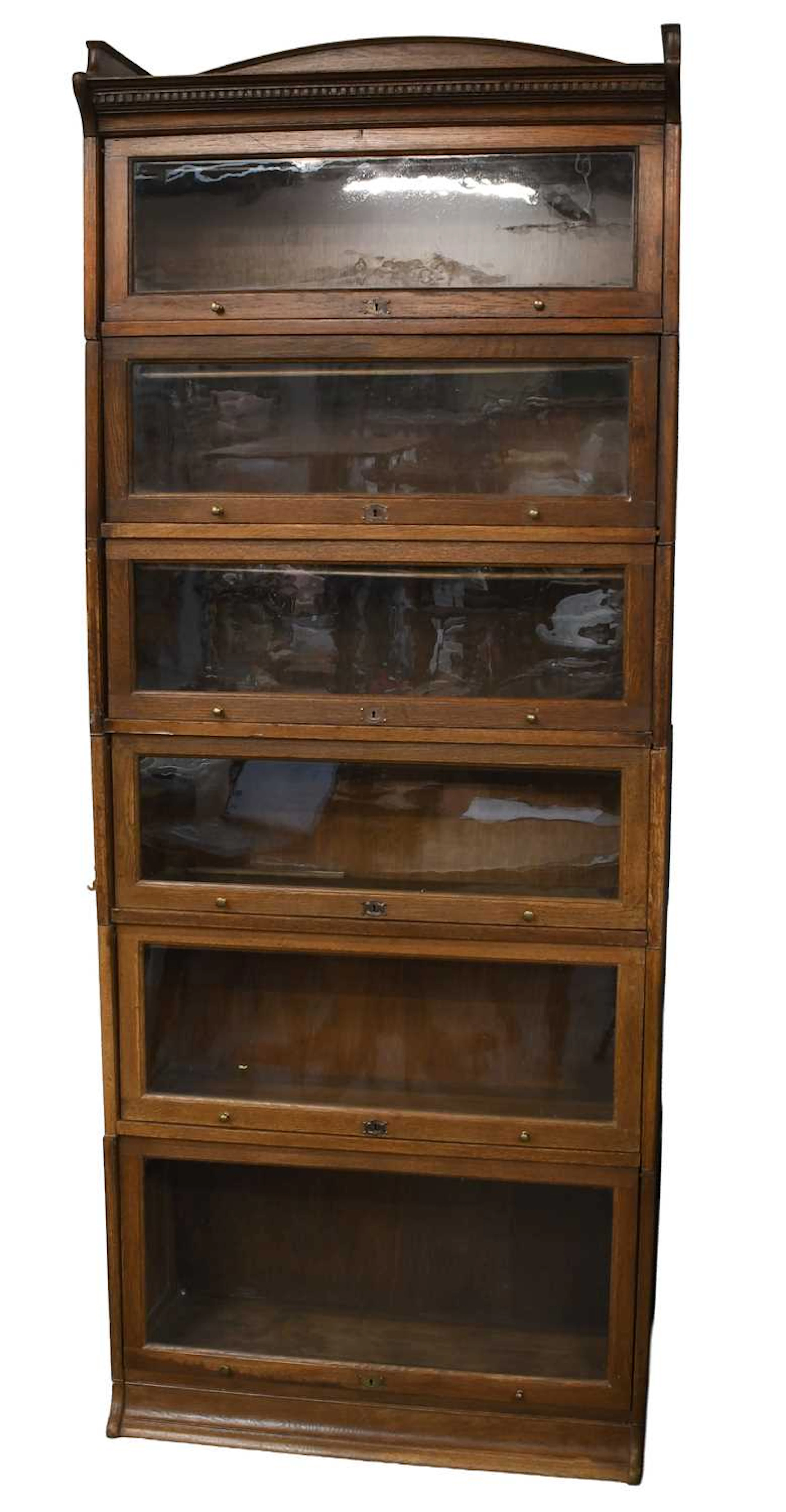 An Oak Six-Tier Sectional Bookcase