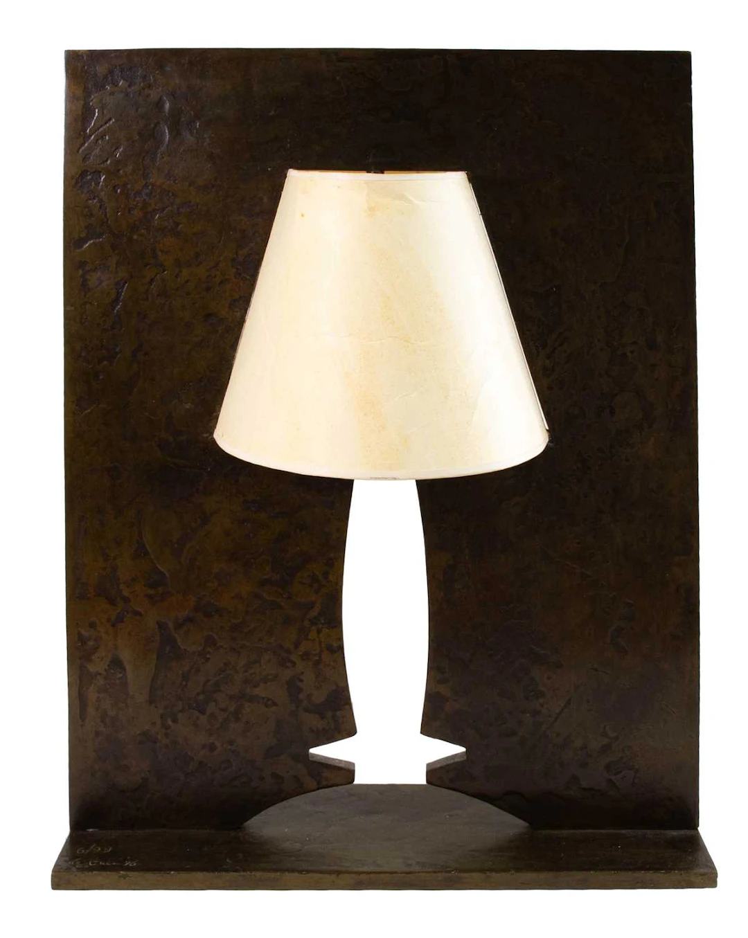 Hubert Le Gall (b.1961): Allusion Patinated Bronze Table Lamp