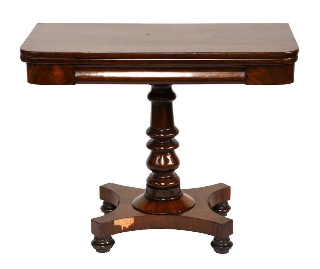 A Mahogany Fold-Over Tea Table