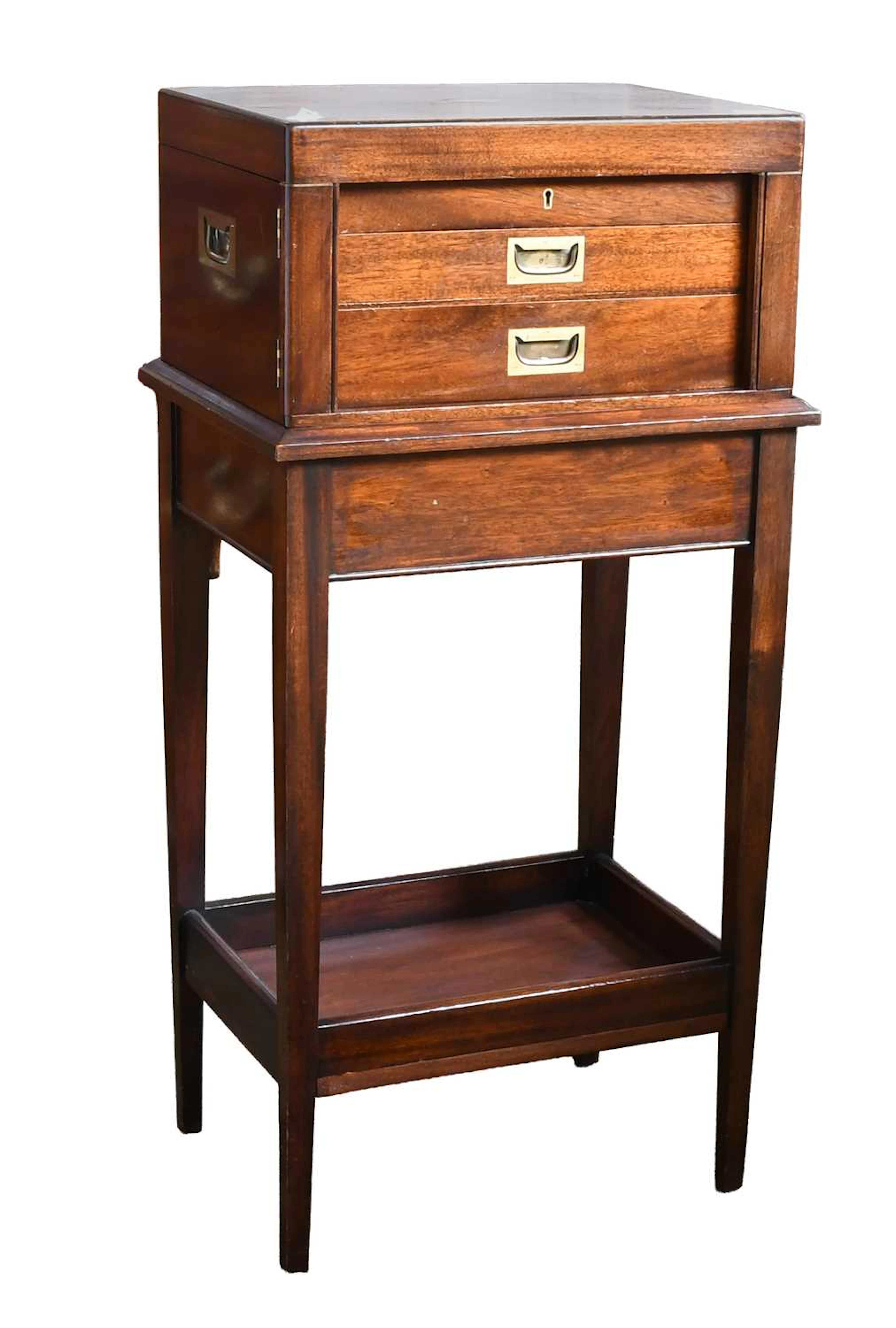 A Mahogany Canteen on Stand