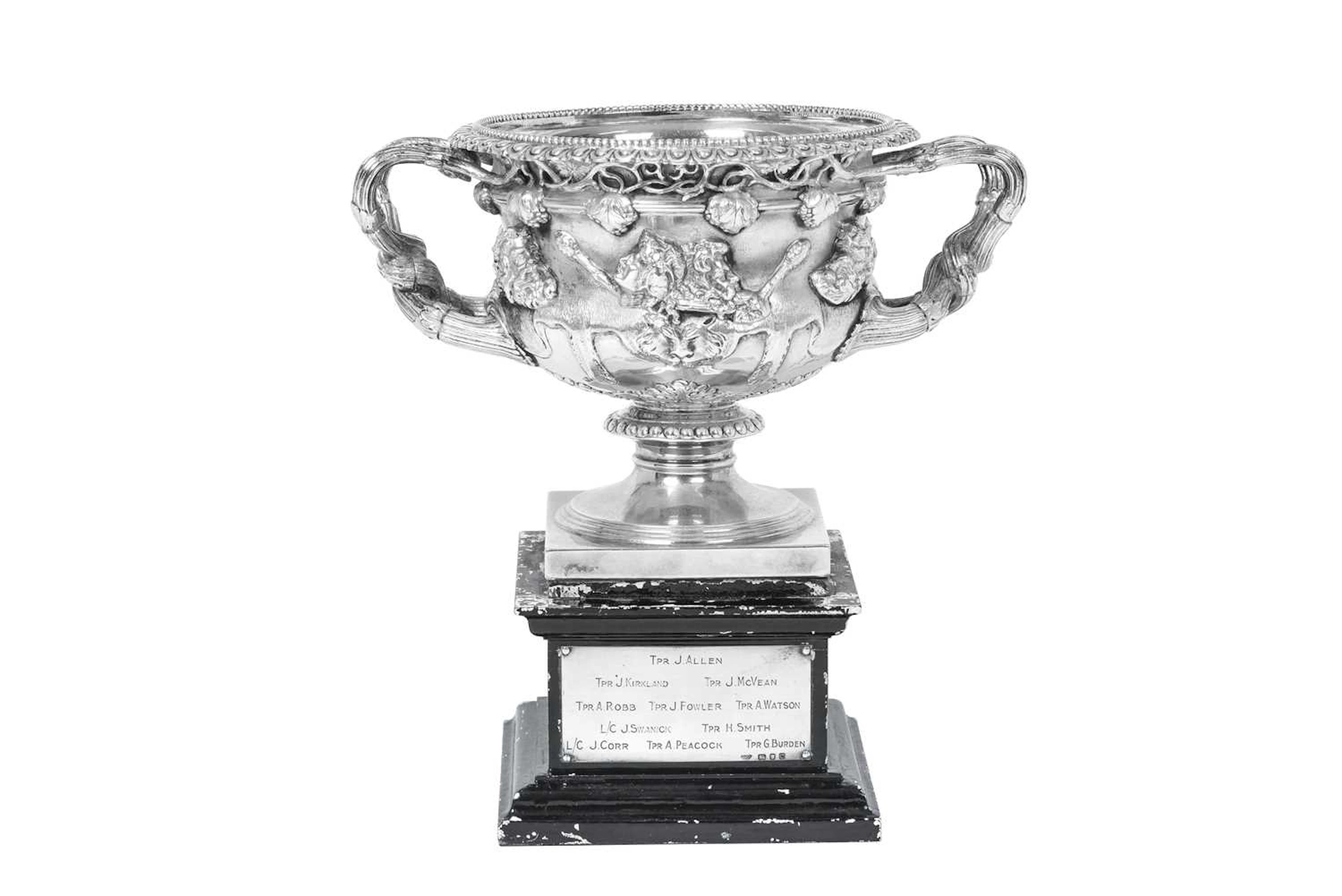 An Elizabeth II Silver Copy of the Warwick Vase by Carrington and