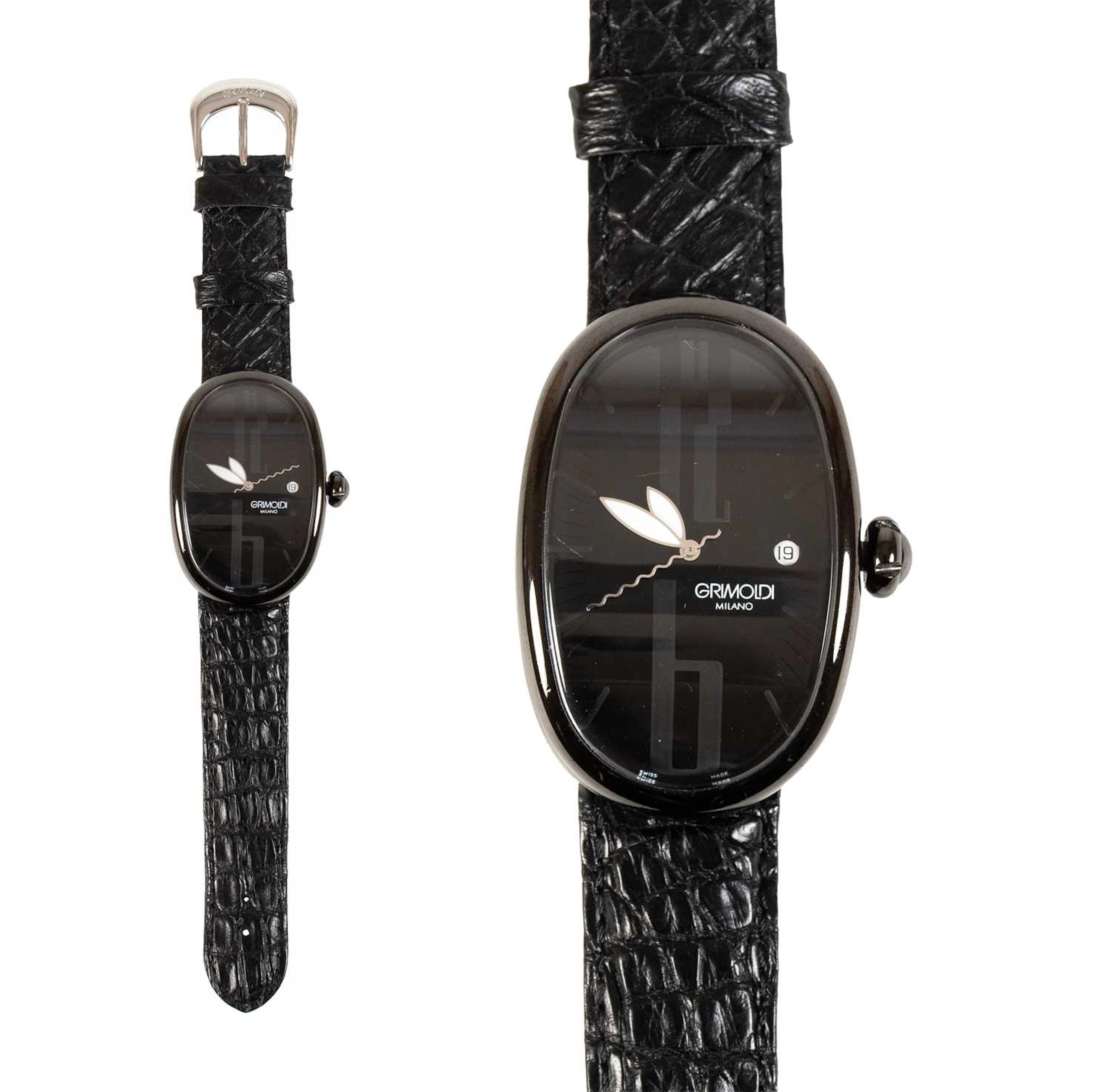 A Limited Edition PVD Coated Automatic Calendar Centre Seconds Wristwatch