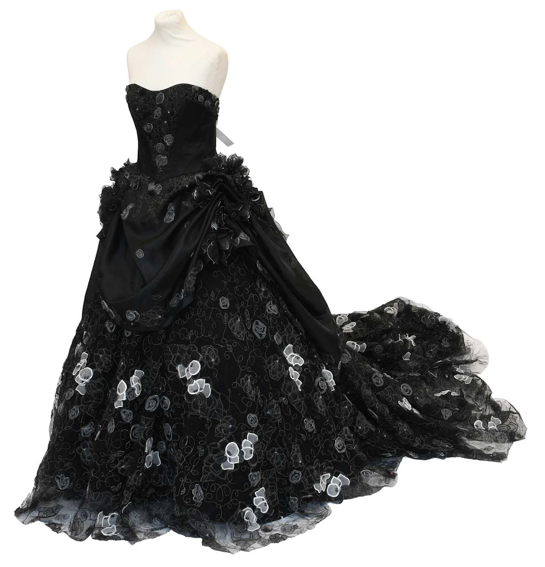 Maureen Myring Kesterton Mita Brides Black Strapless Dress