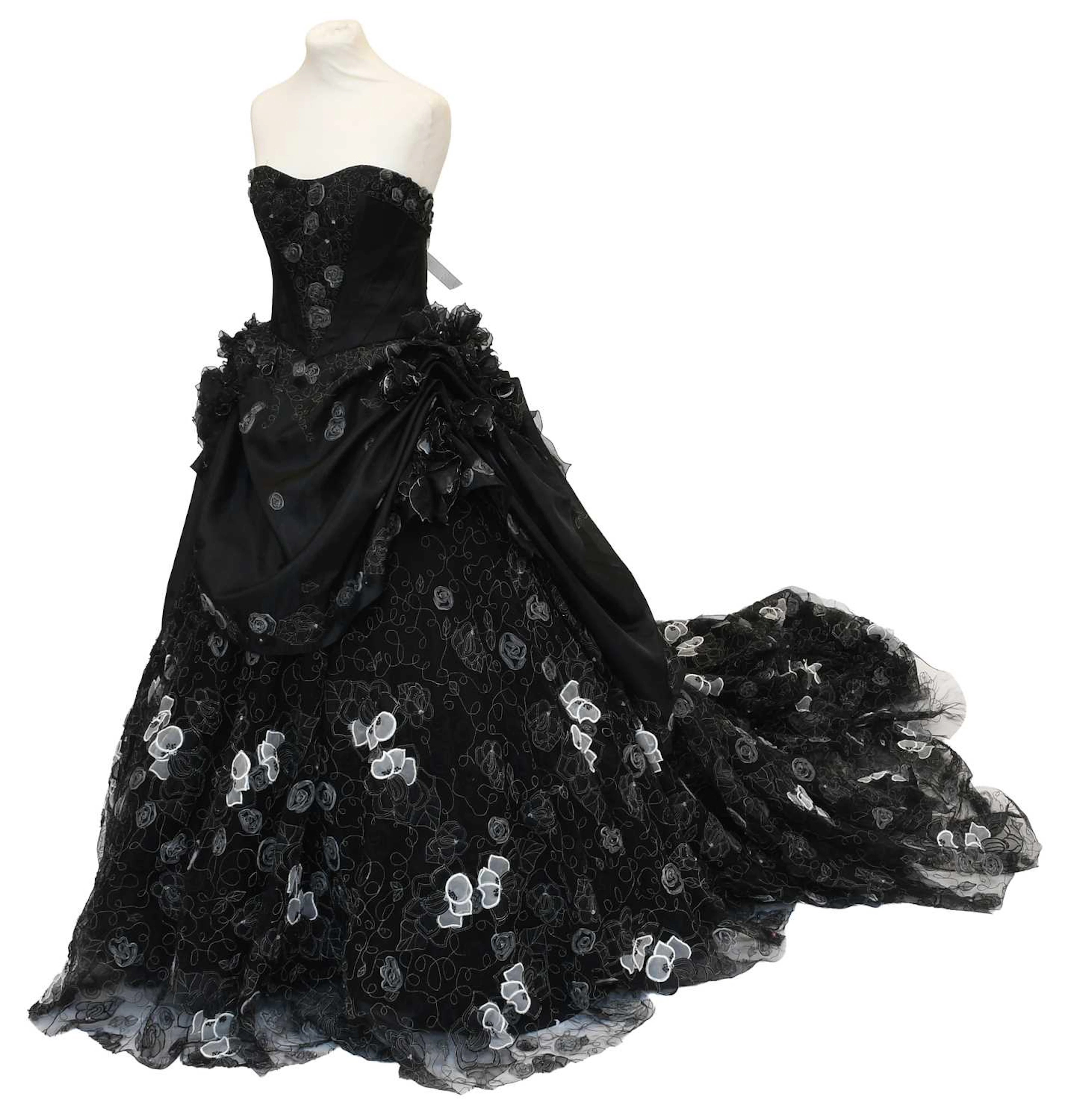 Maureen Myring Kesterton Mita Brides Black Strapless Dress