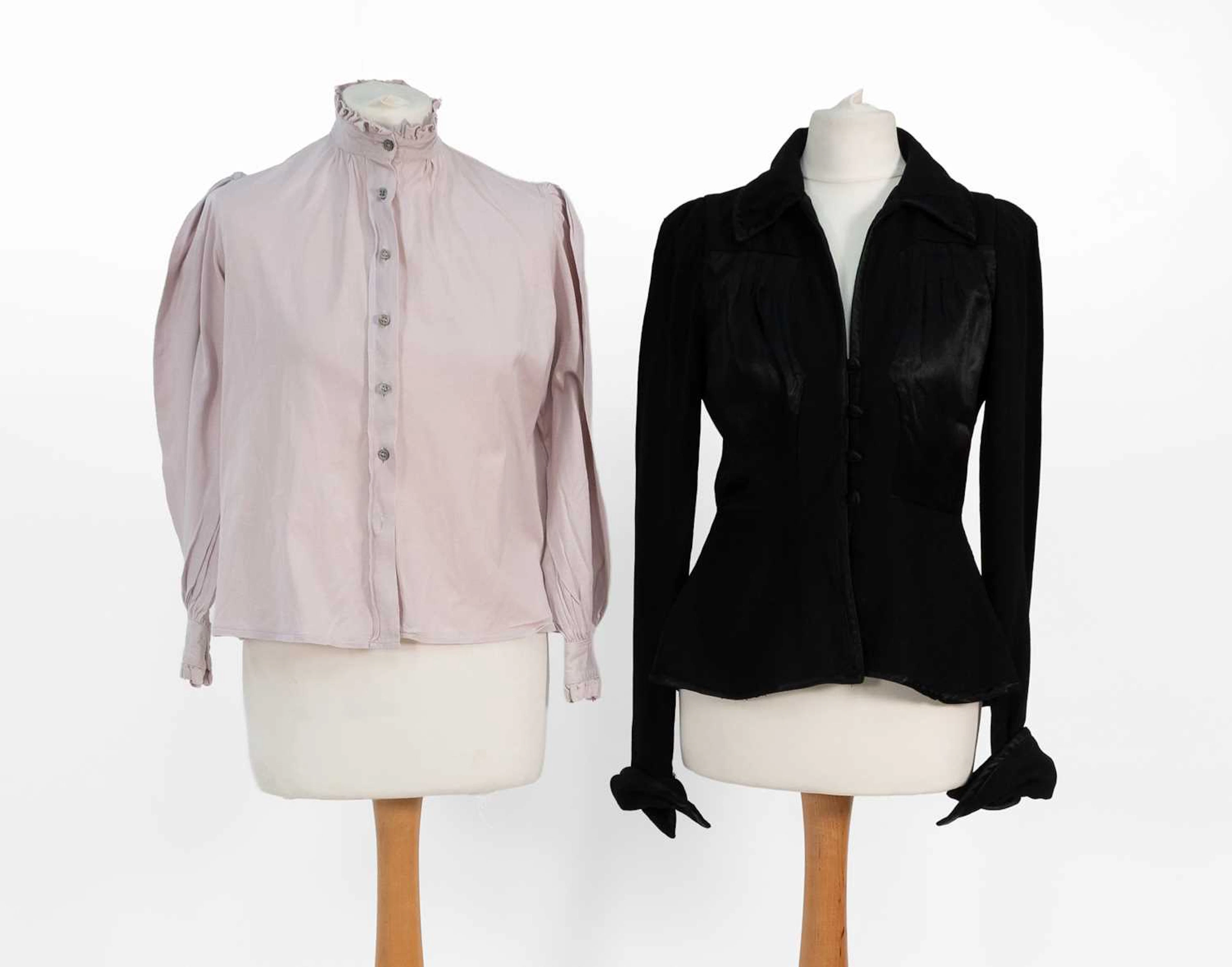 Ossie Clark for Radley Black Crepe Moss Long Sleeve Shirt, Yves Saint