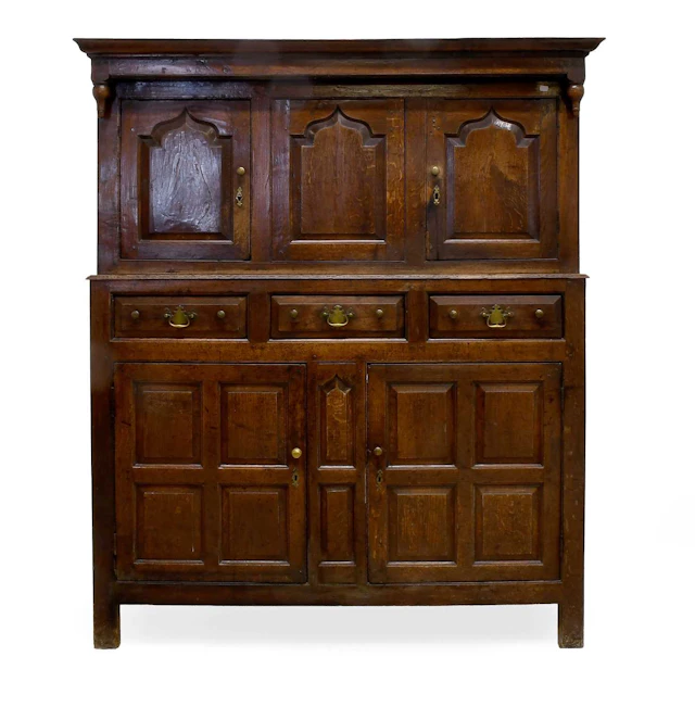 An Early 18th Century Joined Oak Duodarn Cupboard, probably Welsh, th