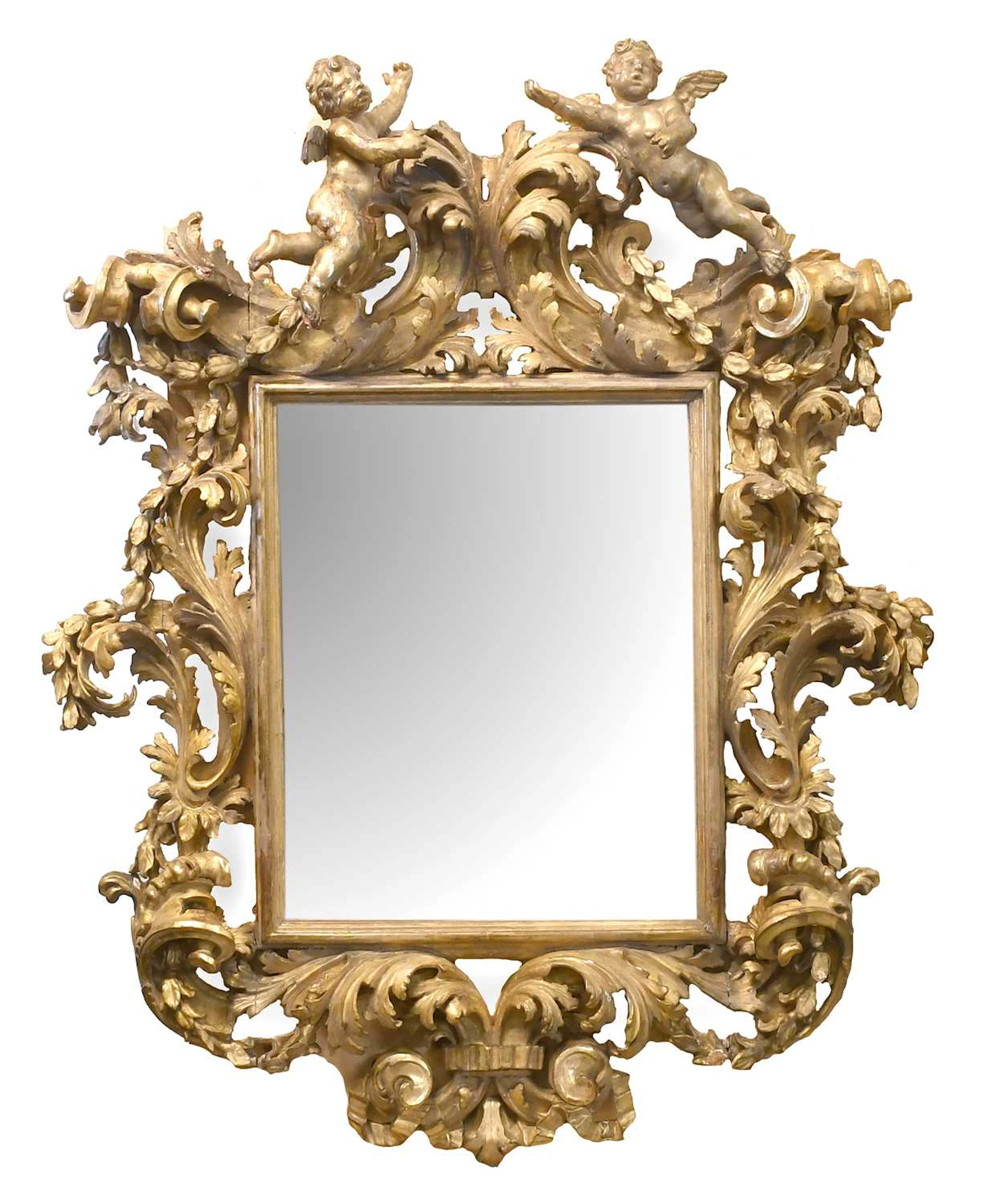 A 19th Century North Italian Carved Giltwood and Gesso Baroque-Style