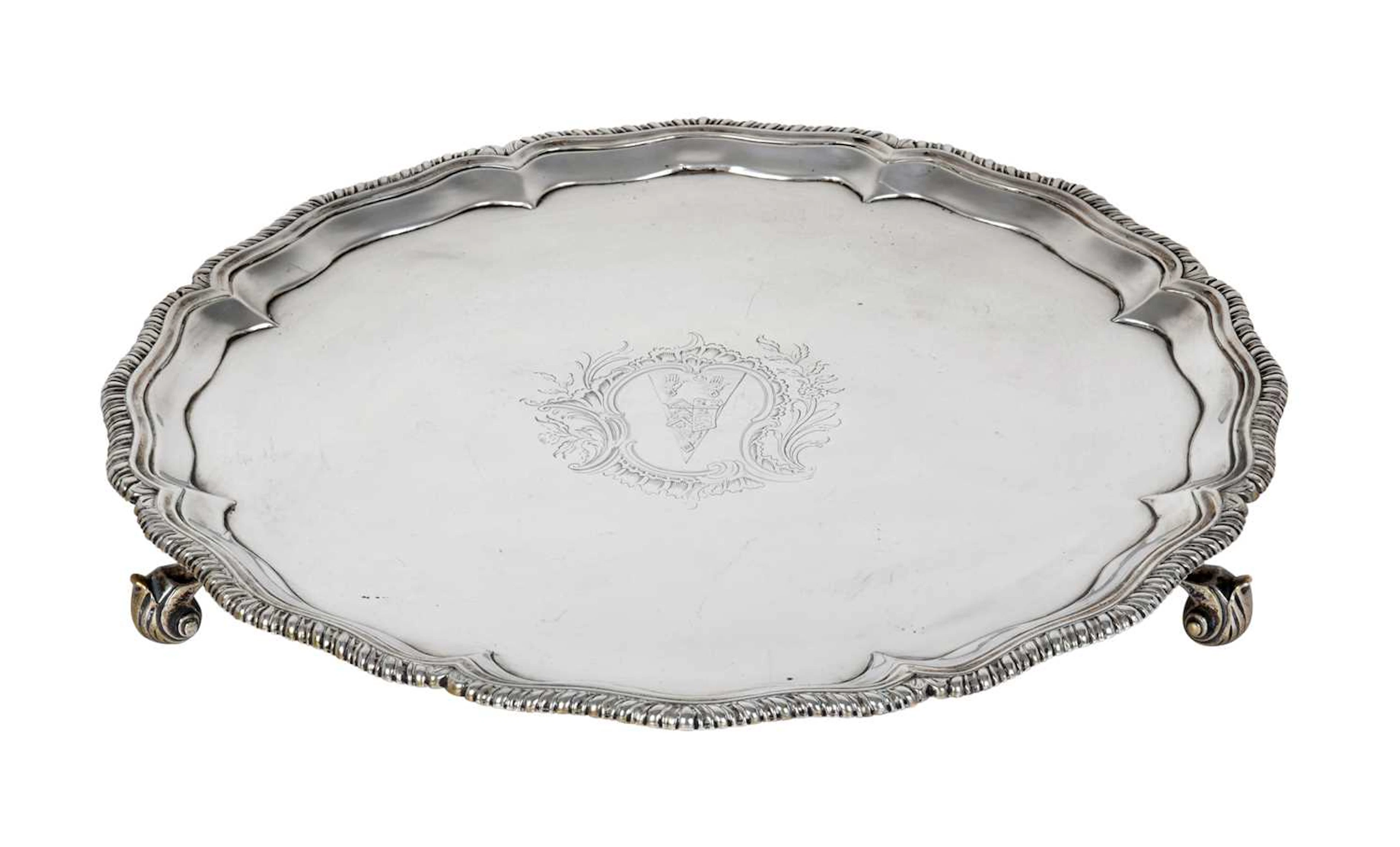 A George II Silver Salver by William Peaston, London, 1752, by William