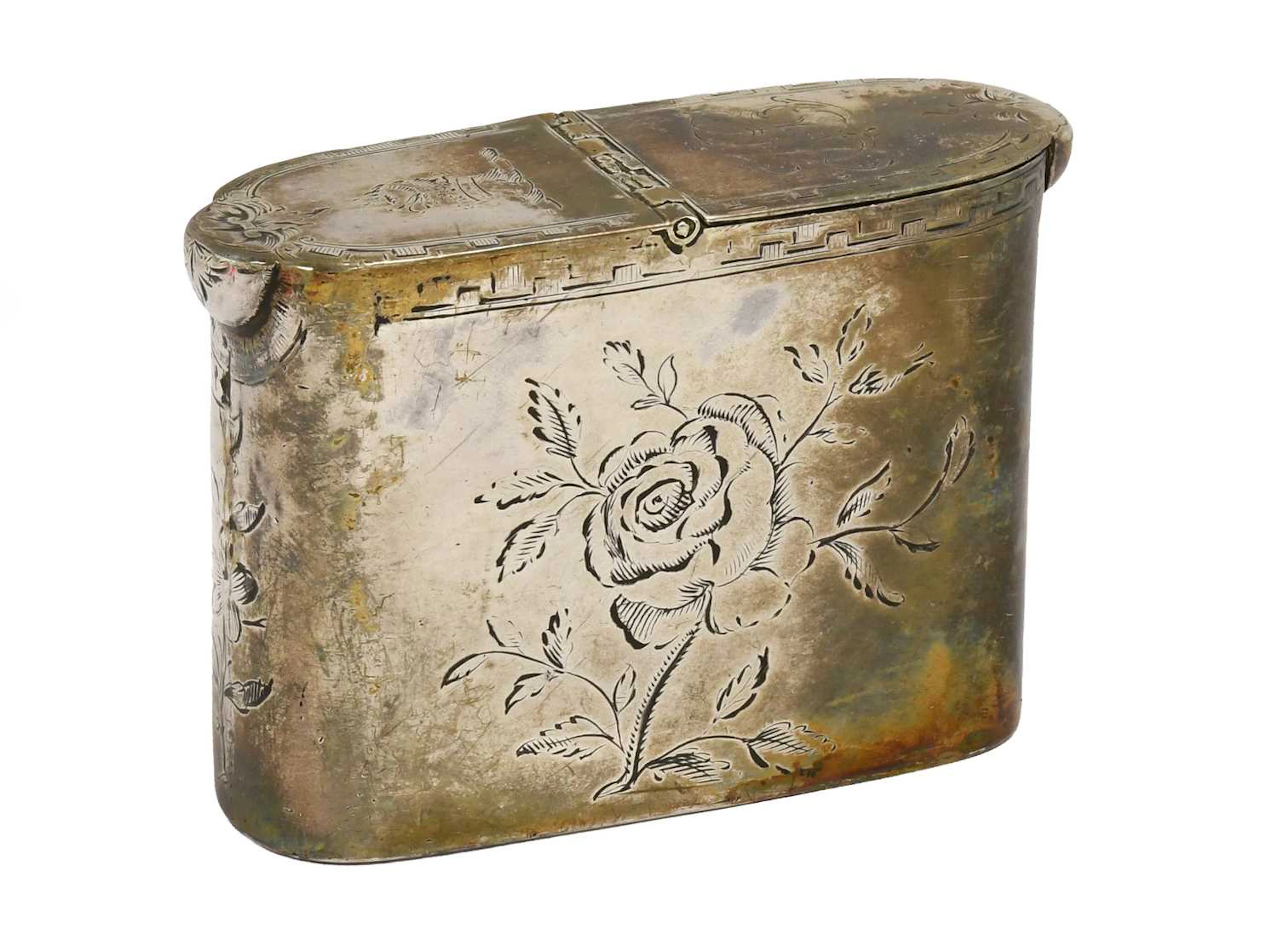 A George II or George III Silver Snuff-Box, Part Marked Inside One
