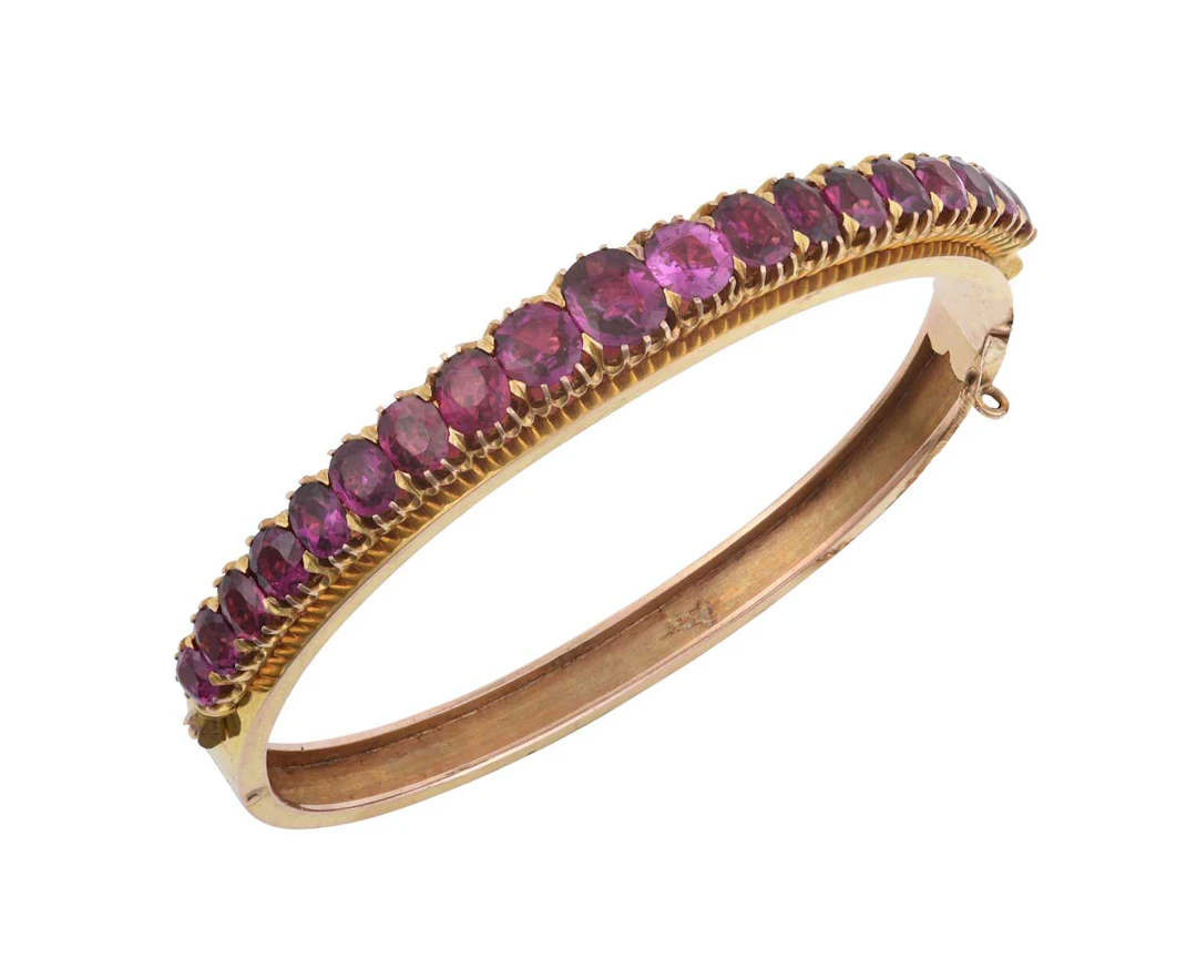 A Ruby Hinged Bangle