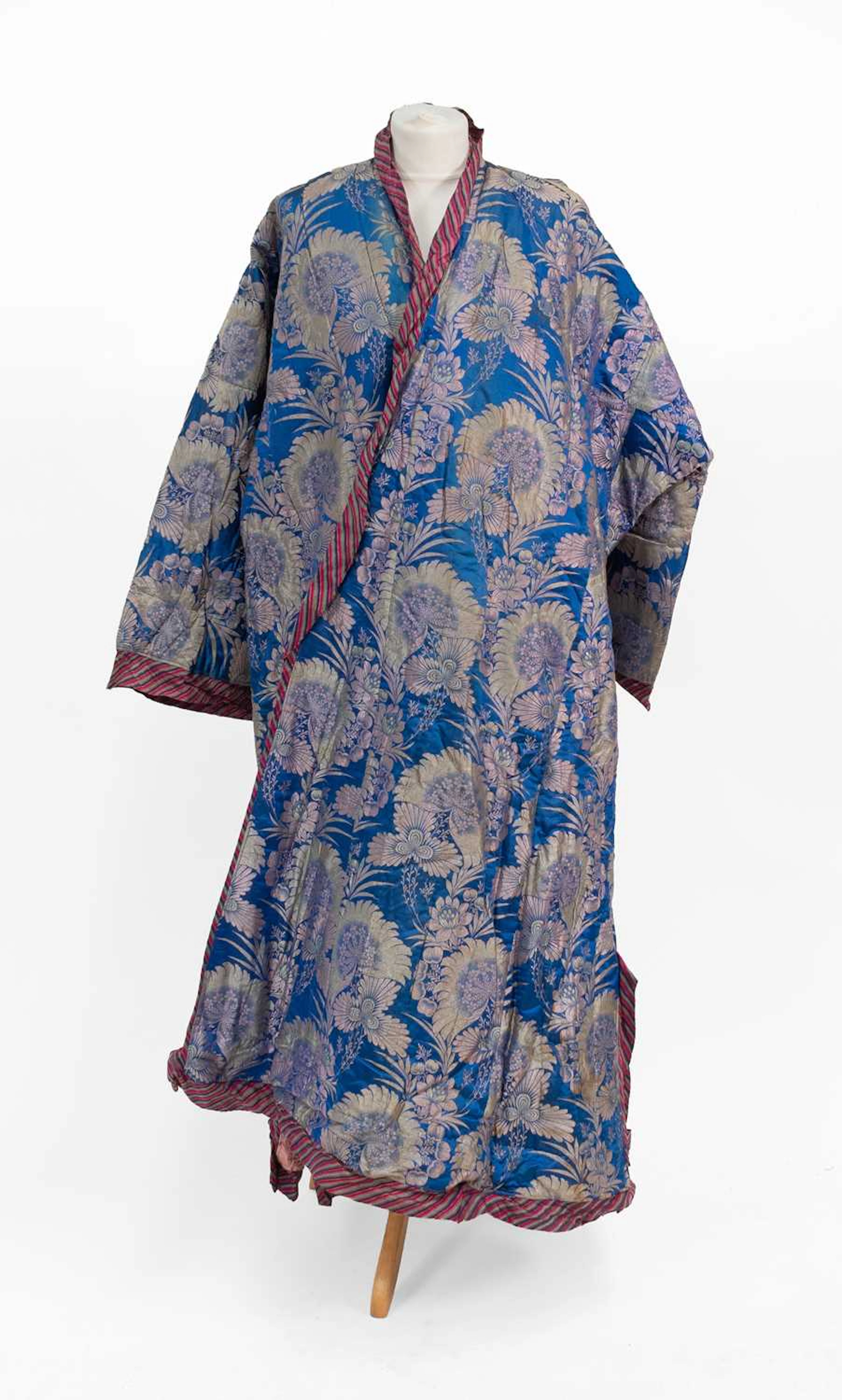 Late 19th/Early 20th Century Central Asian Silk Brocade Quilted Robe