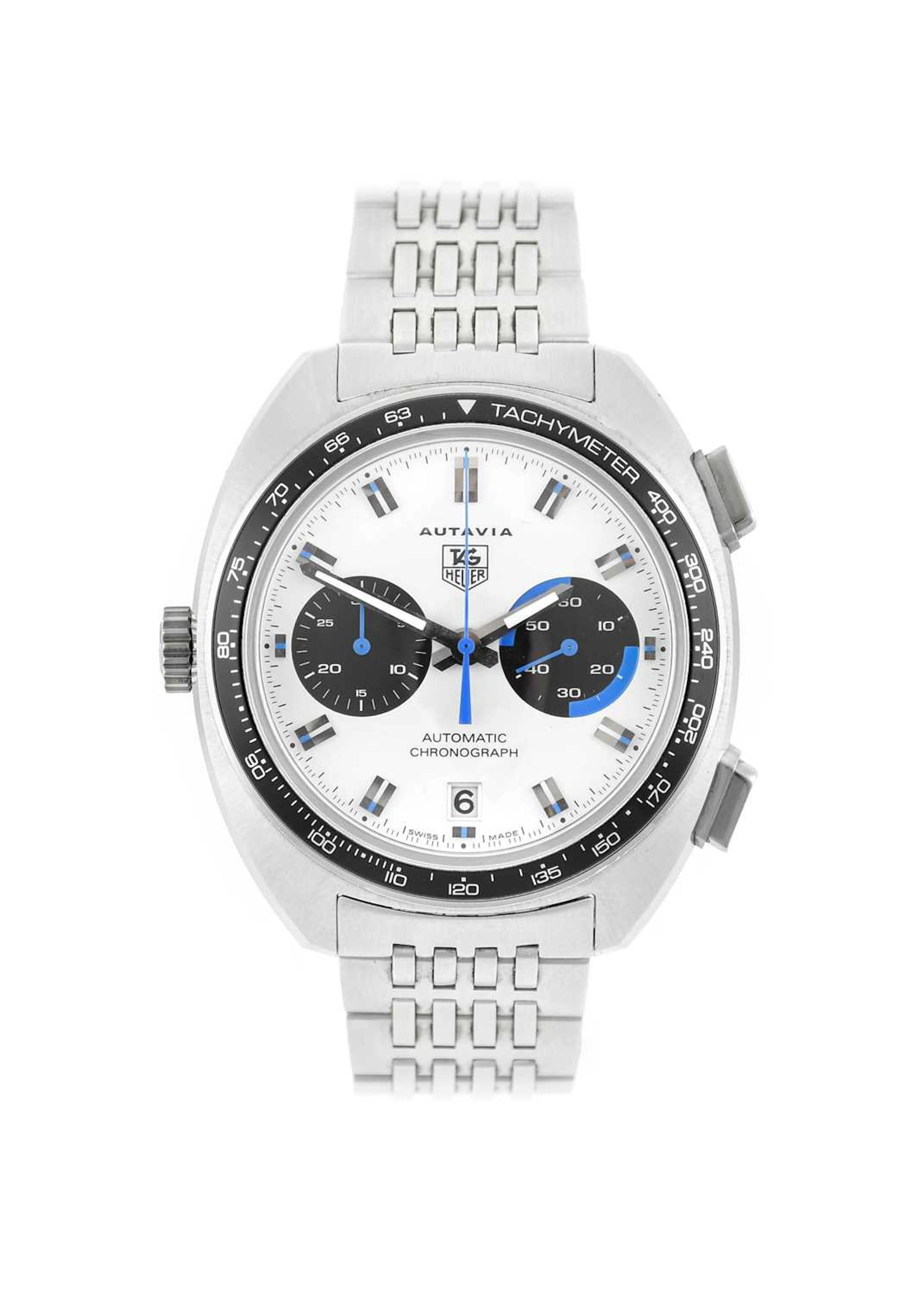 Tag Heuer: A Stainless Steel Automatic Calendar Chronograph Wristwatch