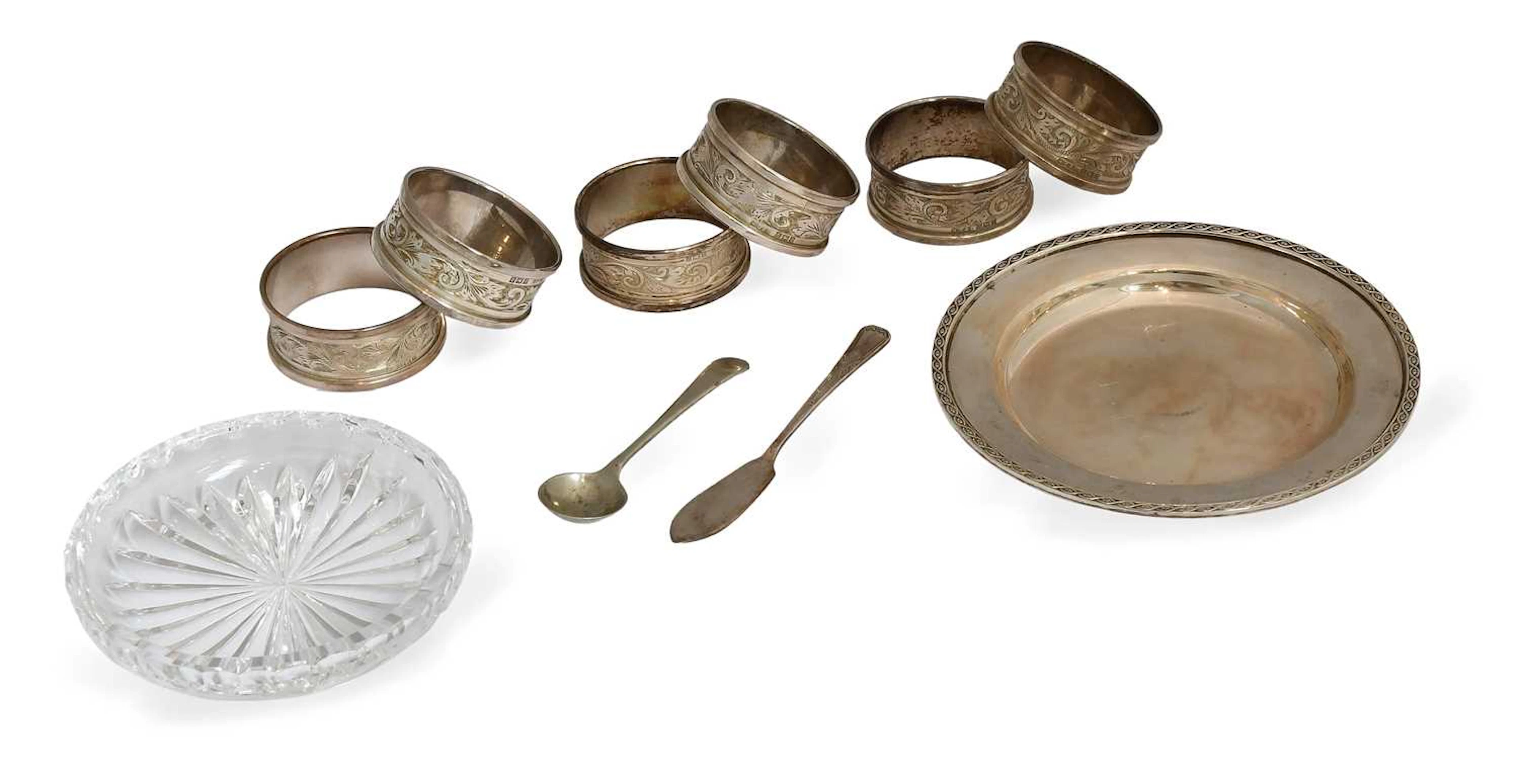 A Collection of Assorted Silver, Together With