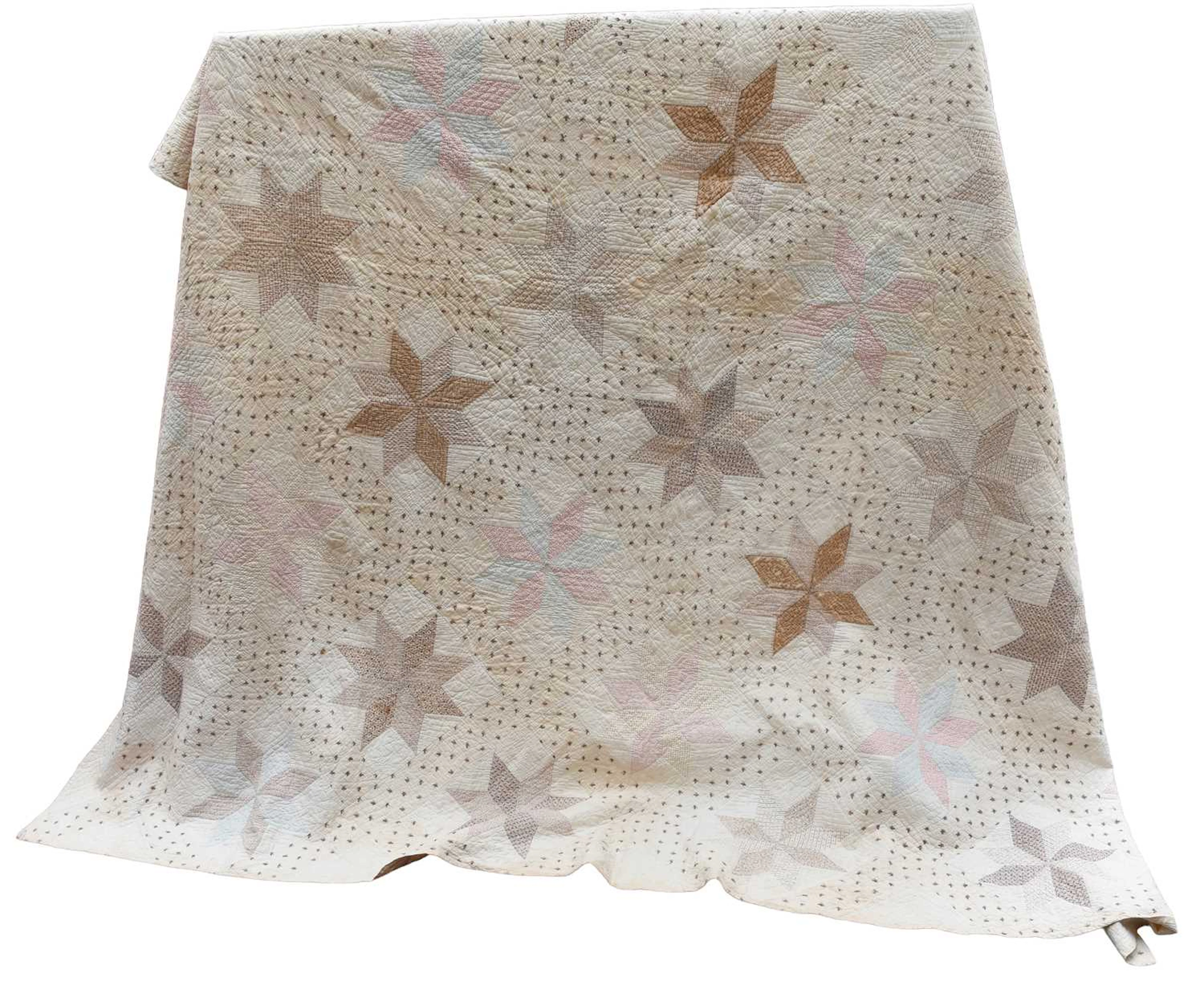 19th Century Large Cotton Patchwork Quilt