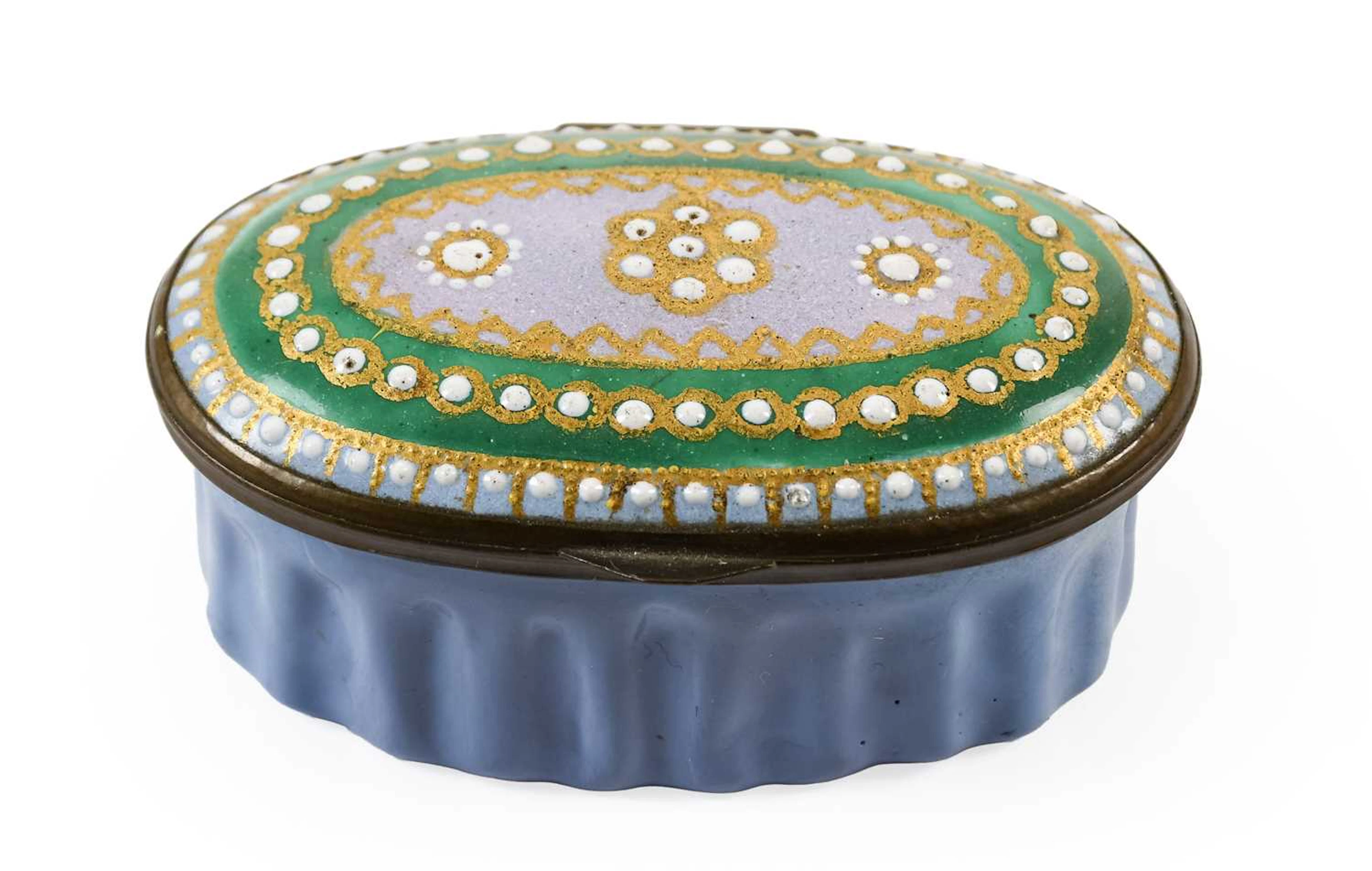 A South Staffordshire Enamel Box, circa 1800